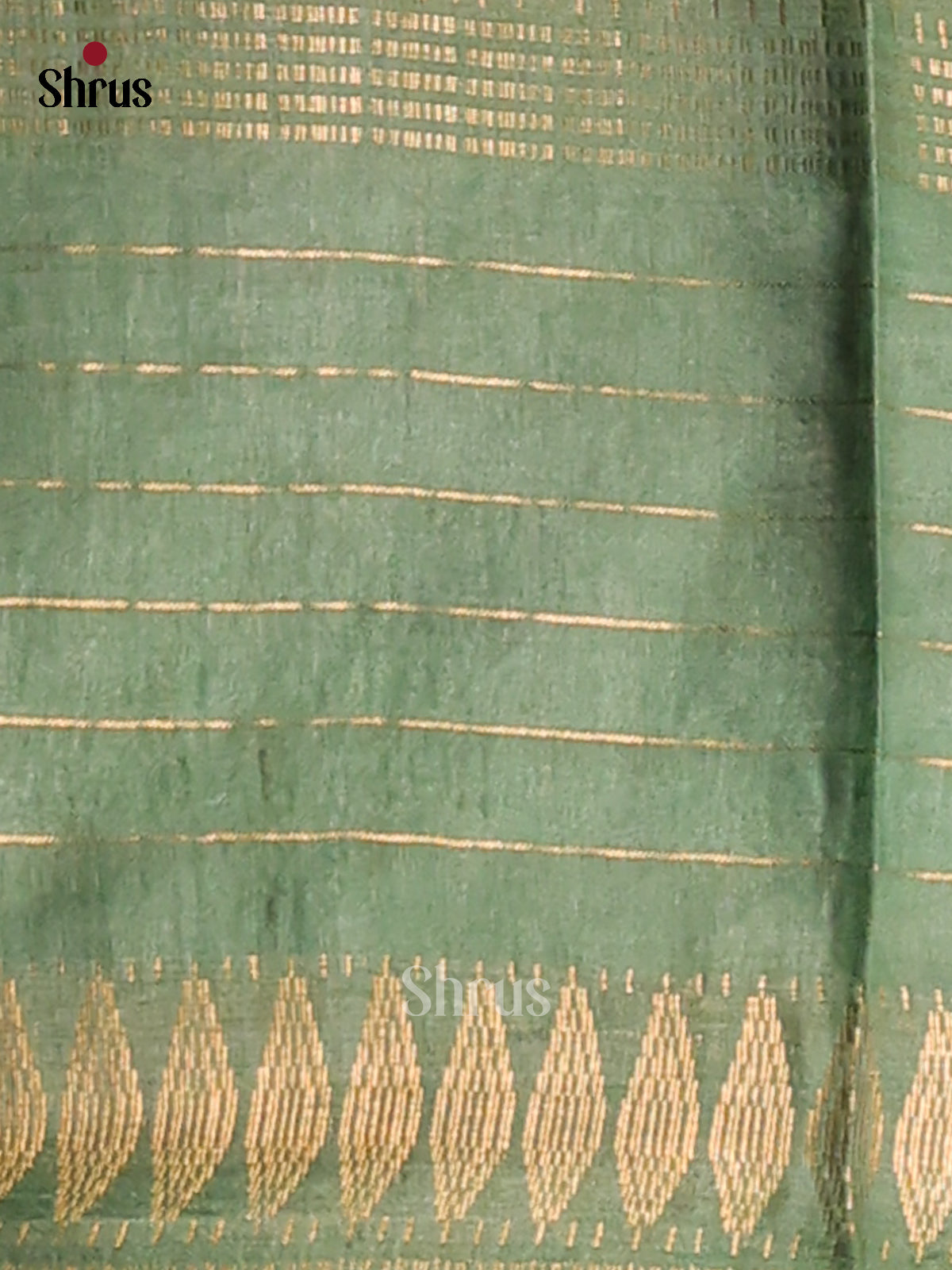 Green & Grey Green - Shibori Saree - Shop on Shrus.com