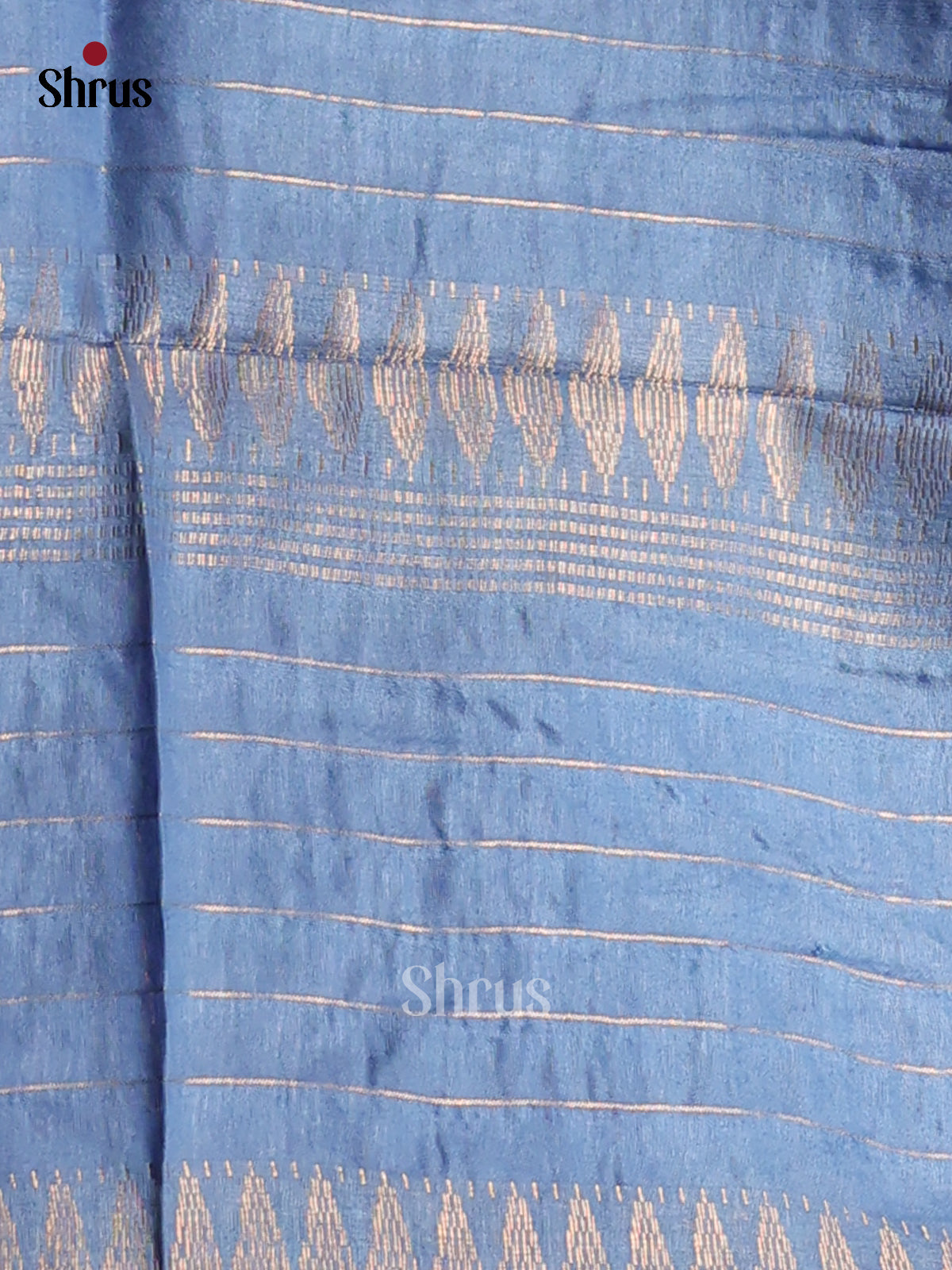 Navy Blue With Blue - shibori saree - Shop on Shrus.com