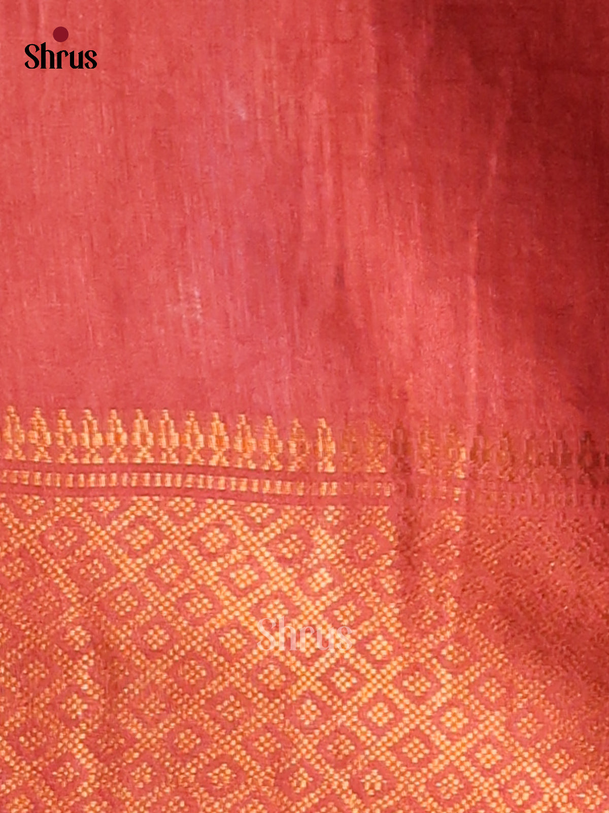 Blue with Orangish Pink- Shibori Saree - Shop on Shrus.com