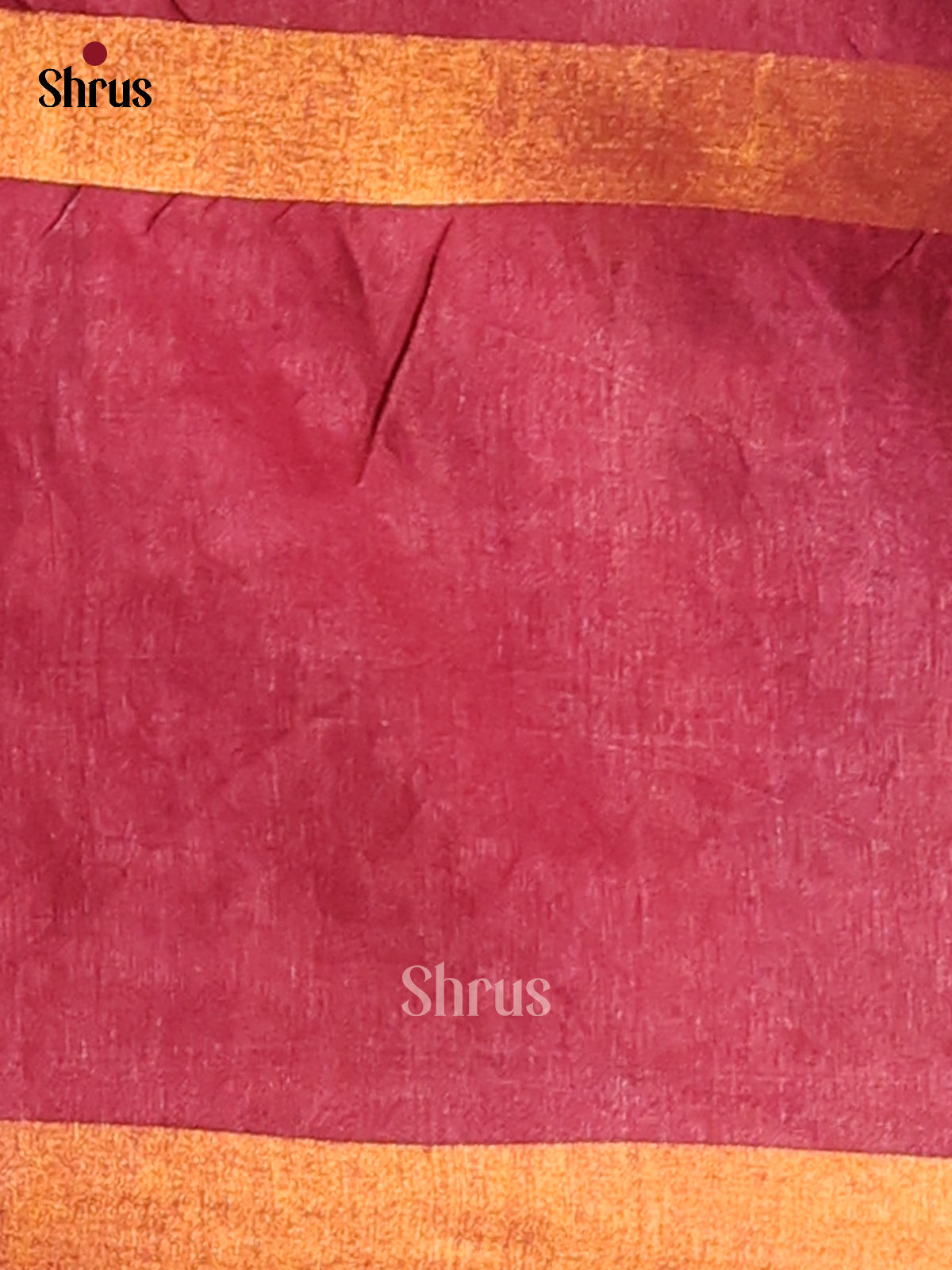 Brown with Maroon - Shibori Saree - Shop on Shrus.com