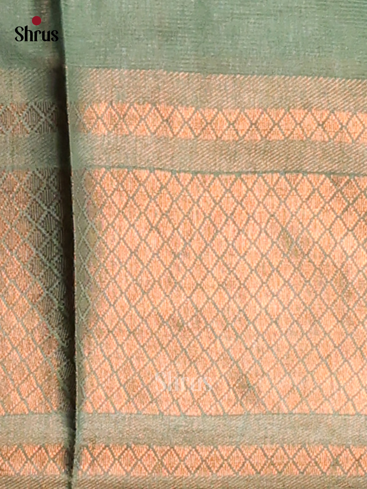 Green with Grey Green - Shibori Saree - Shop on Shrus.com