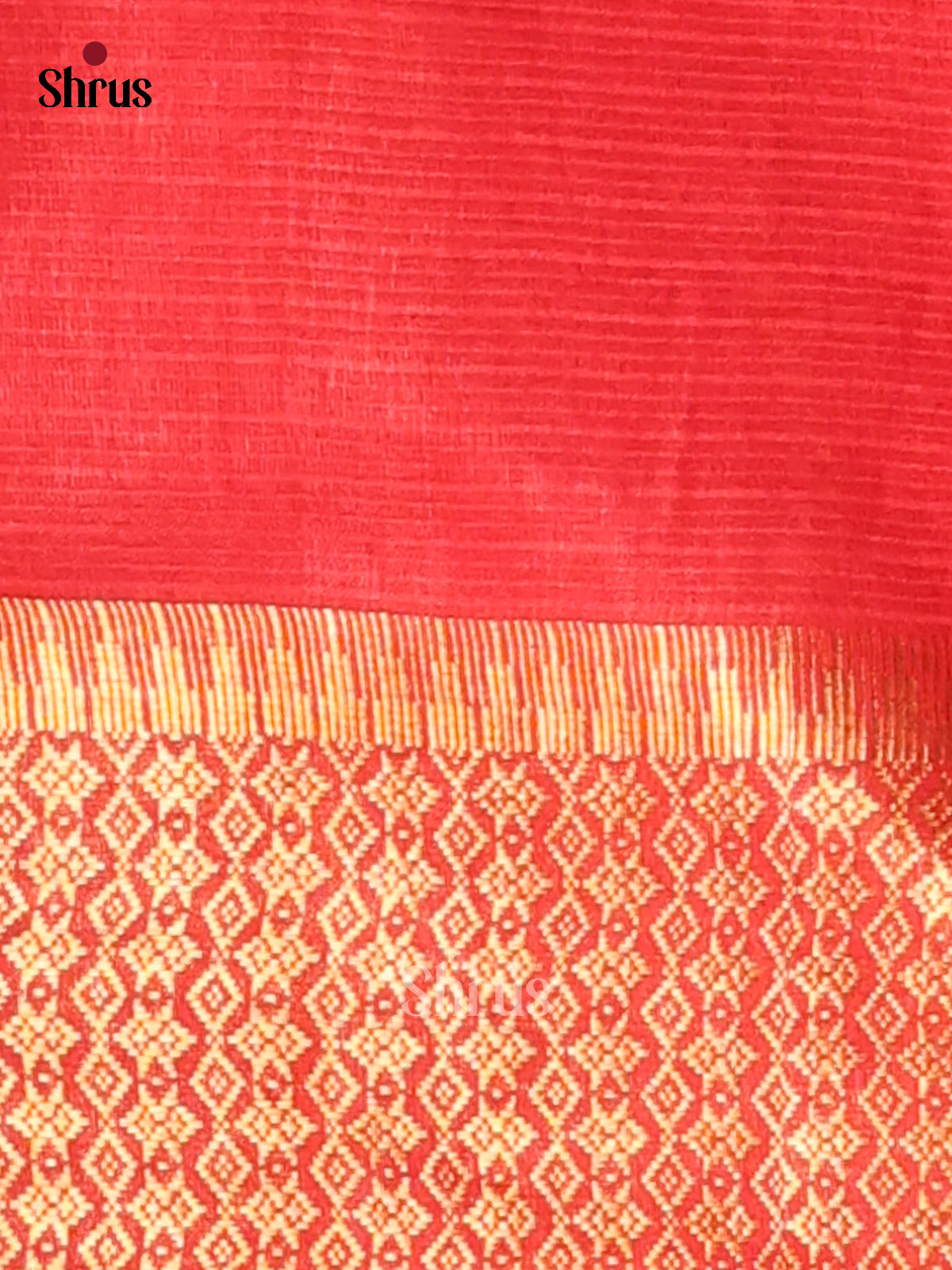 Black with Red - Shibori Saree - Shop on Shrus.com