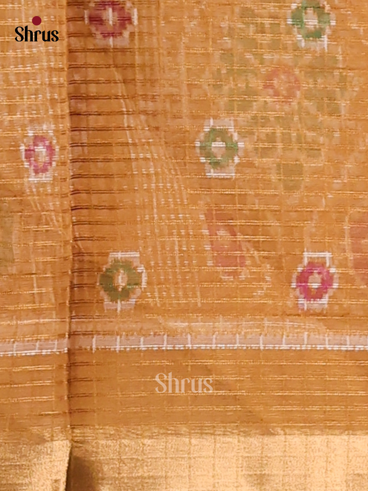 Mustard- Kota Cotton Saree - Shop on Shrus.com