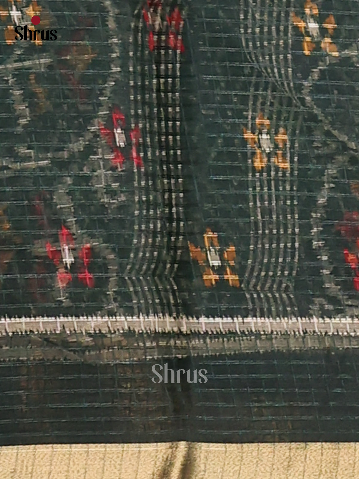 Green - Kota Cotton Saree - Shop on Shrus.com