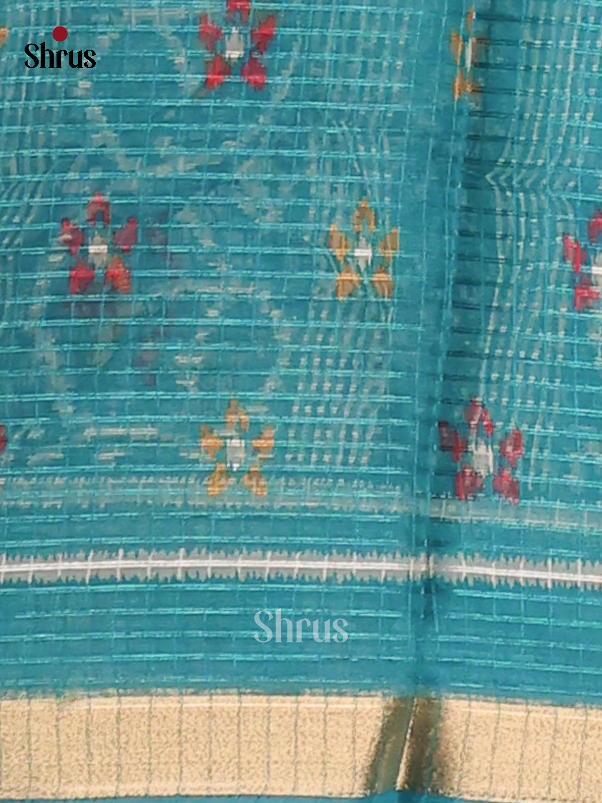 Blue - Kota Cotton Saree - Shop on Shrus.com