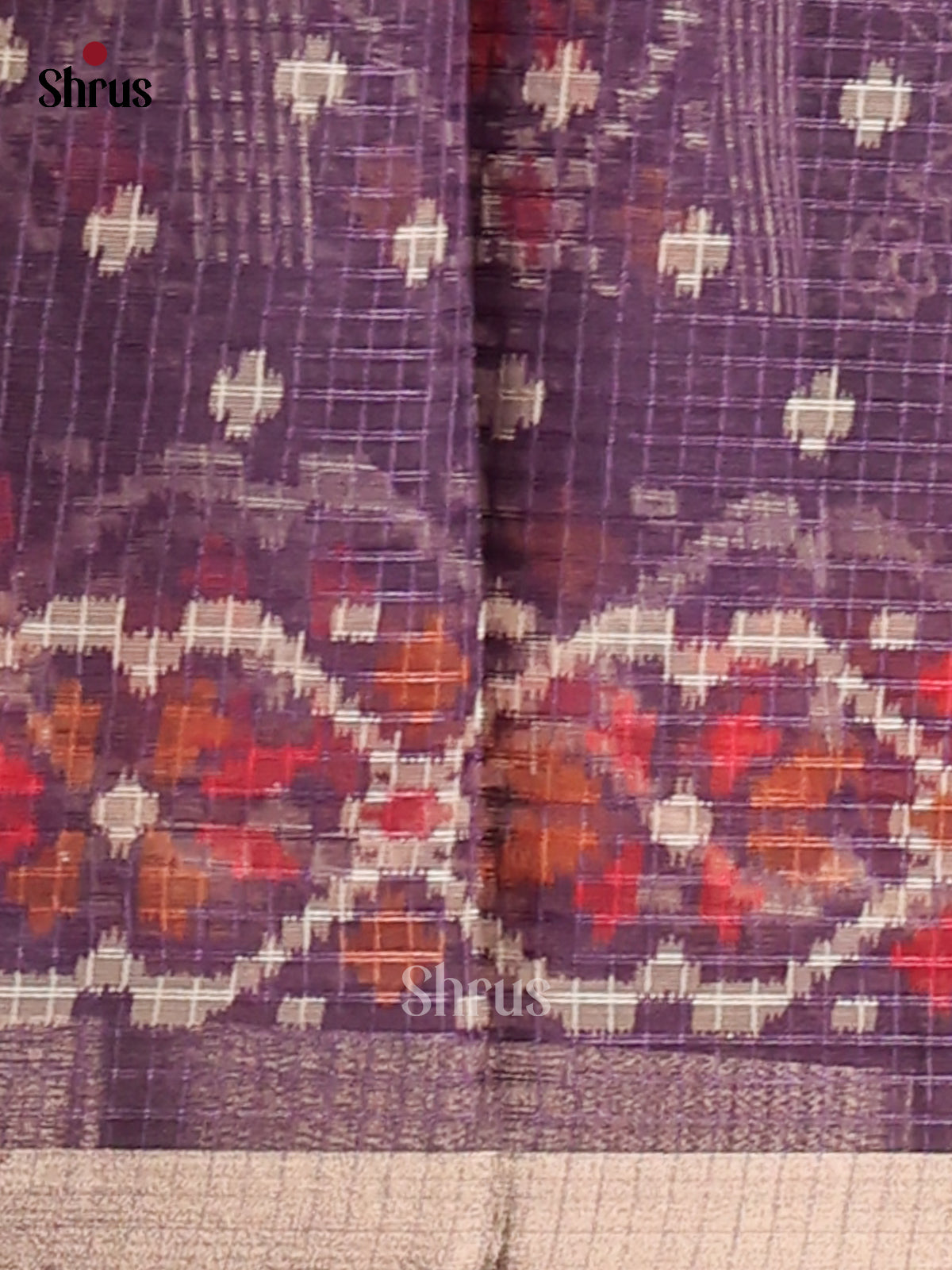 Purple - Kota Cotton Saree - Shop on Shrus.com