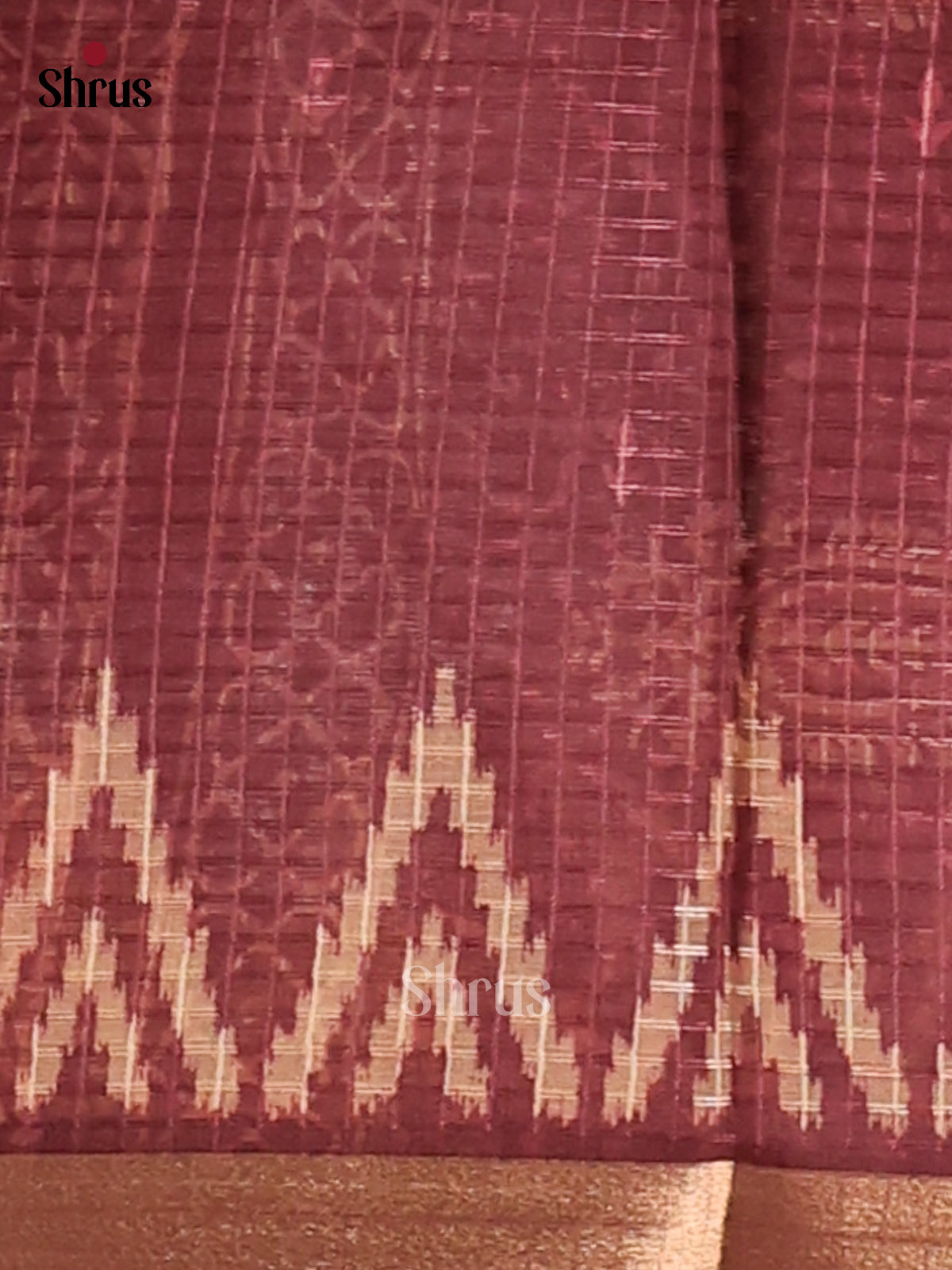 Brown - Kota Cotton Saree - Shop on Shrus.com