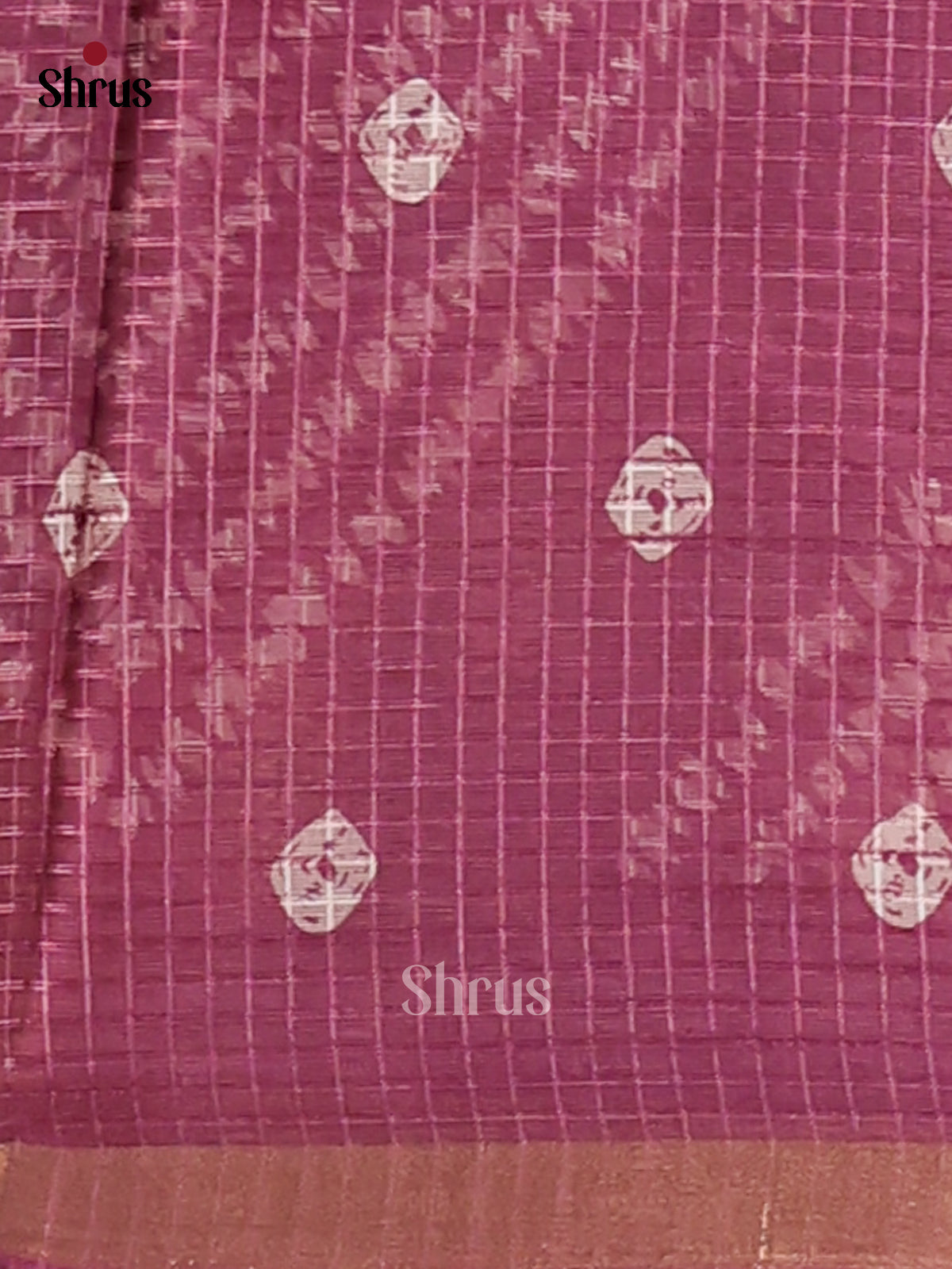 Purple - Kota Cotton Saree - Shop on Shrus.com