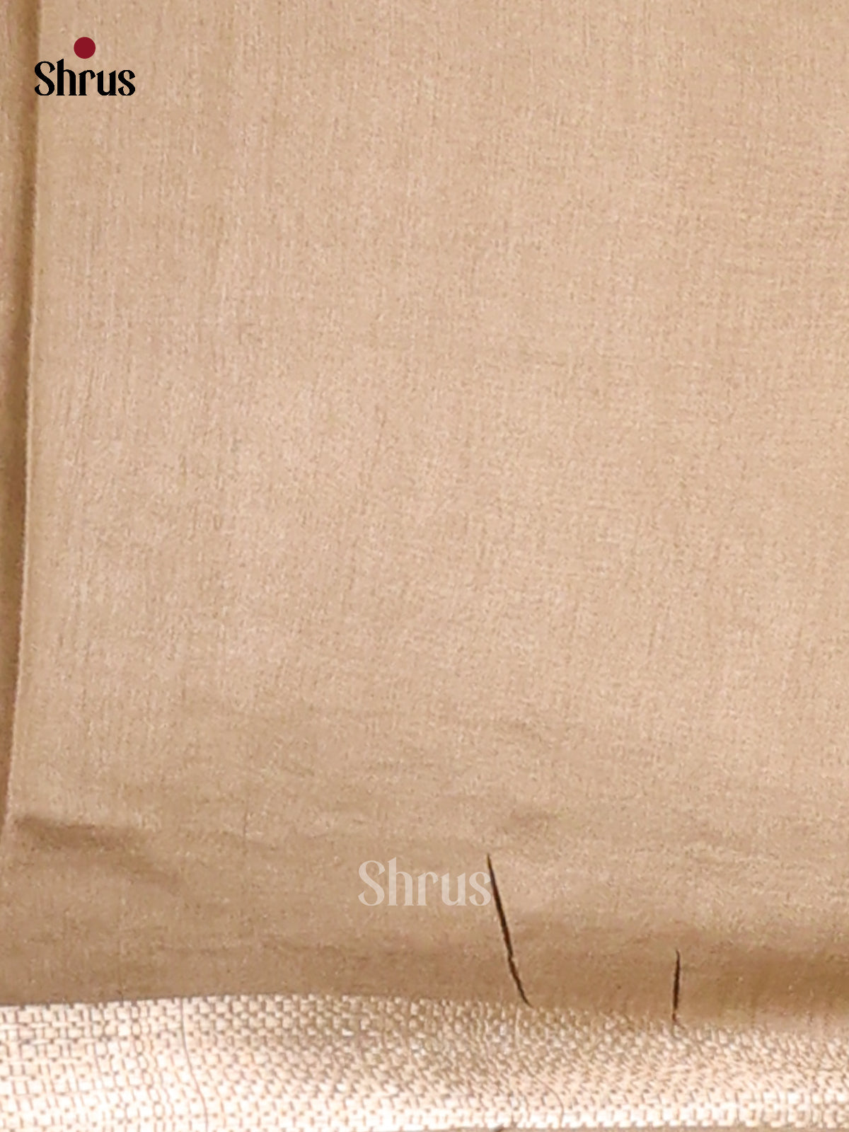 Dark Purple & Cream - Semi Tussar Saree - Shop on Shrus.com