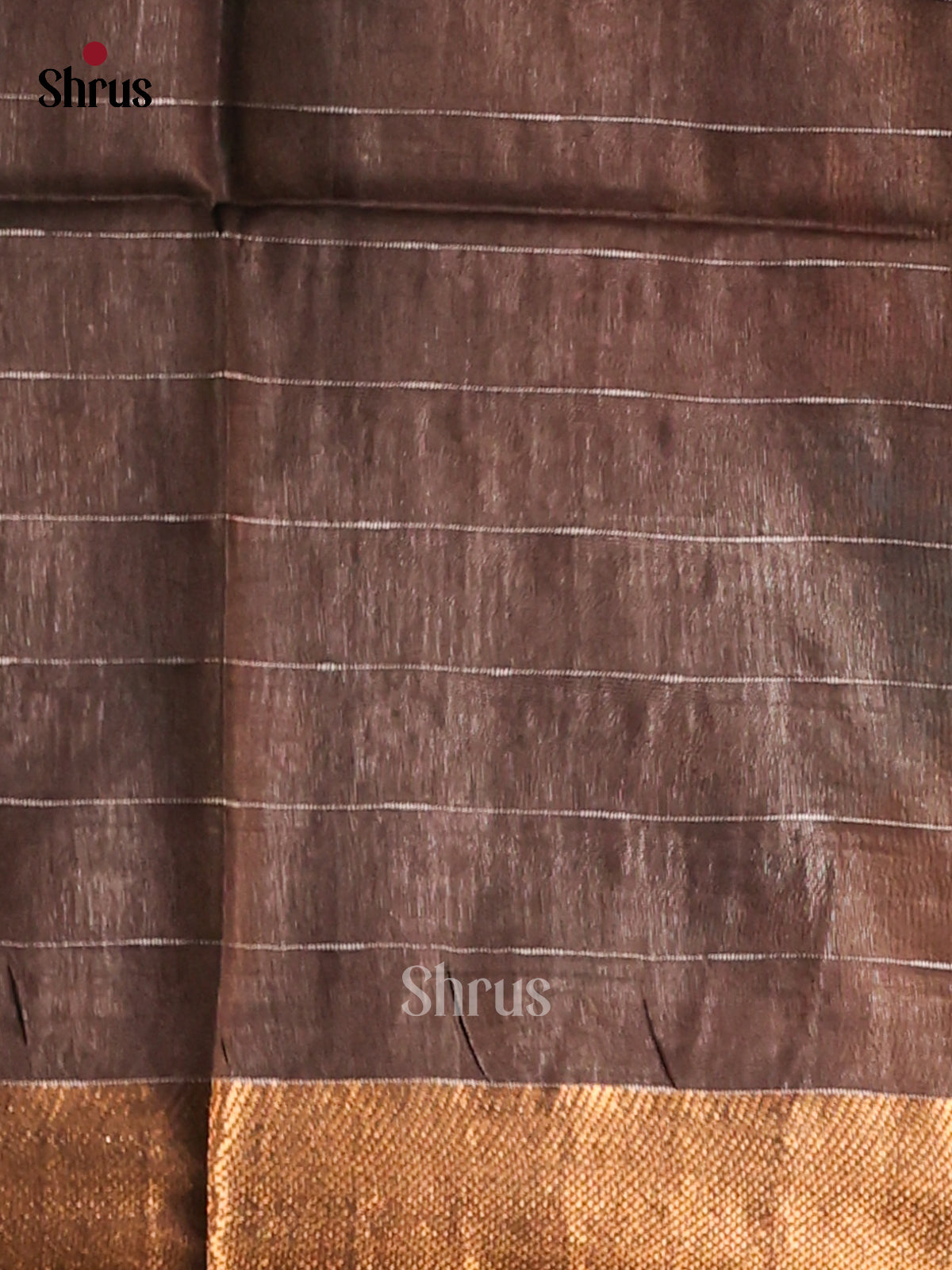 Beige & brown- Semi Tussar Saree - Shop on Shrus.com