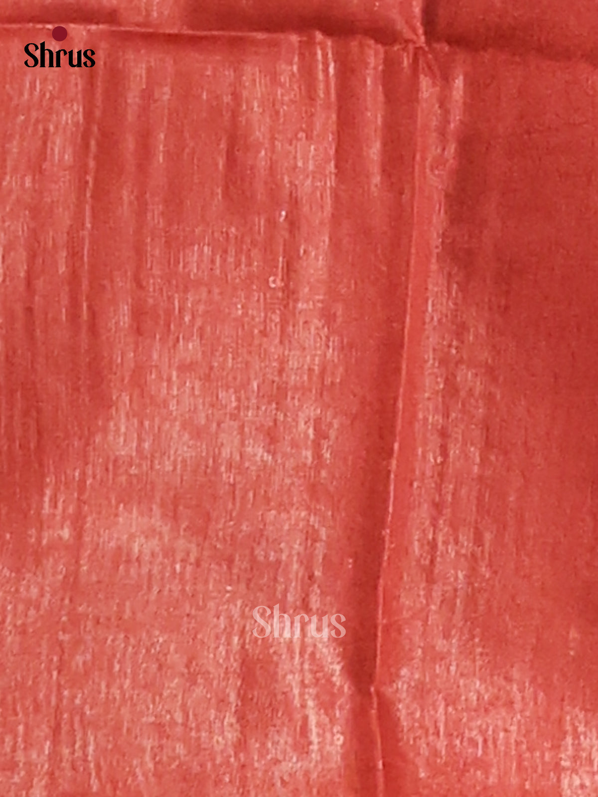 Blue & Brick Orange- Semi Tussar Saree - Shop on Shrus.com