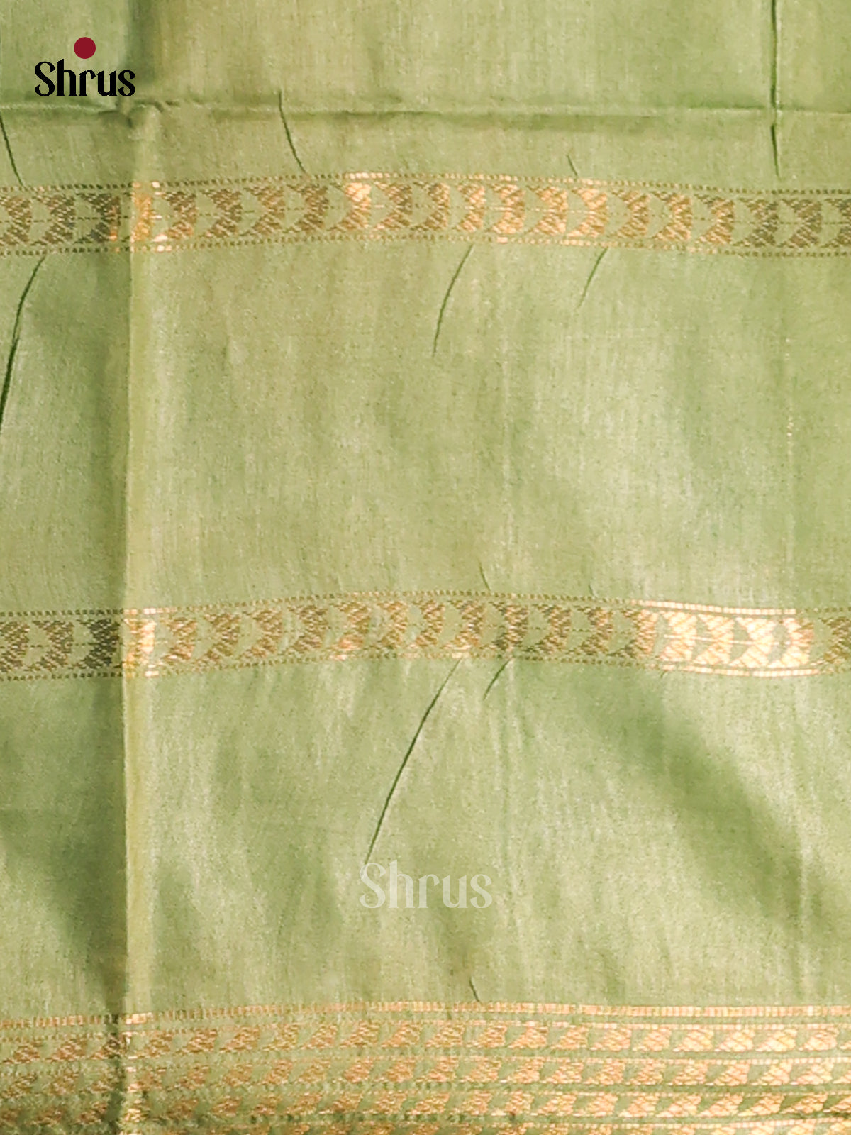 Pink & Lite Green- Semi Tussar Saree - Shop on Shrus.com