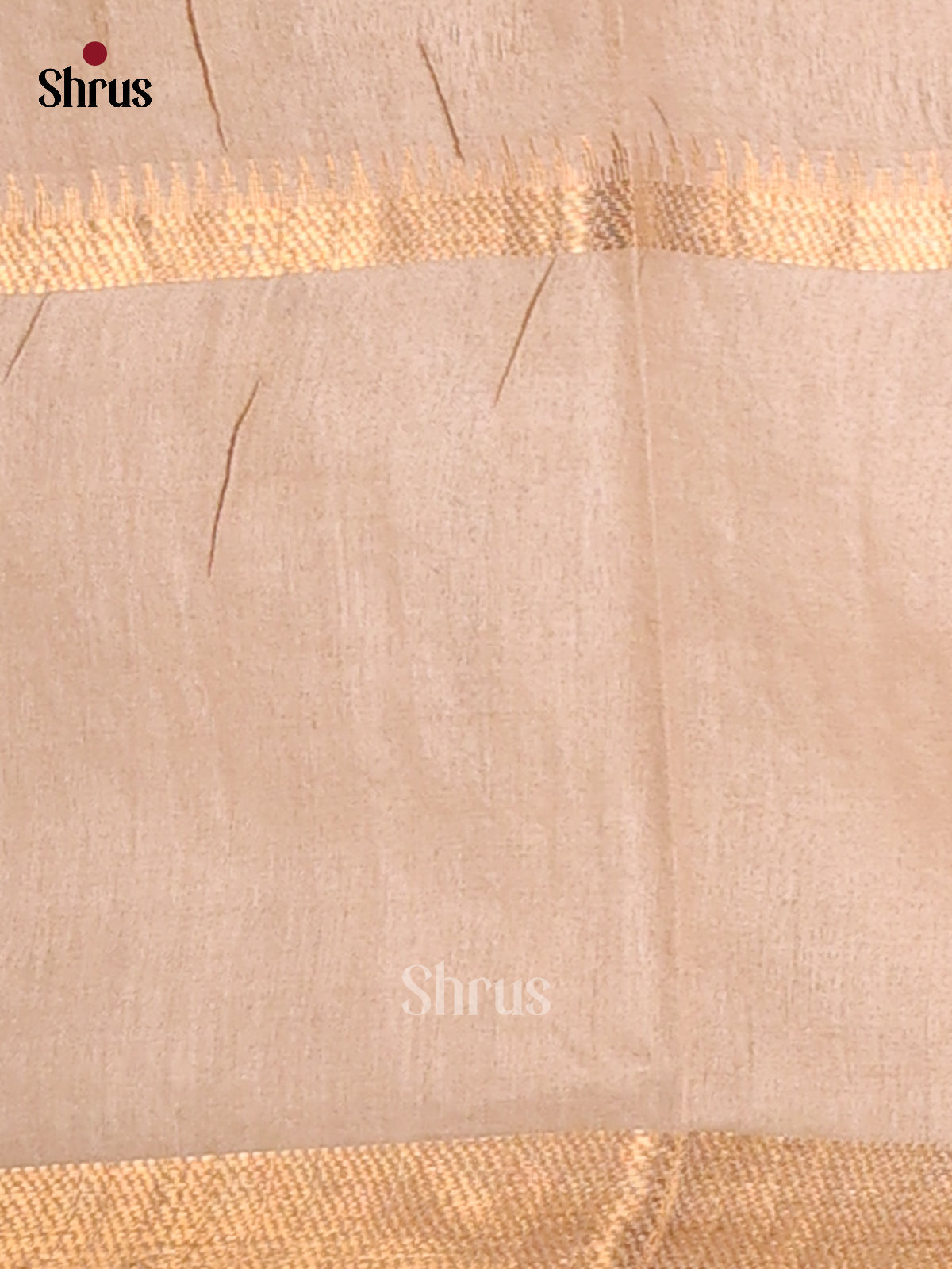onion Peel & Cream - Semi Tussar Saree - Shop on Shrus.com