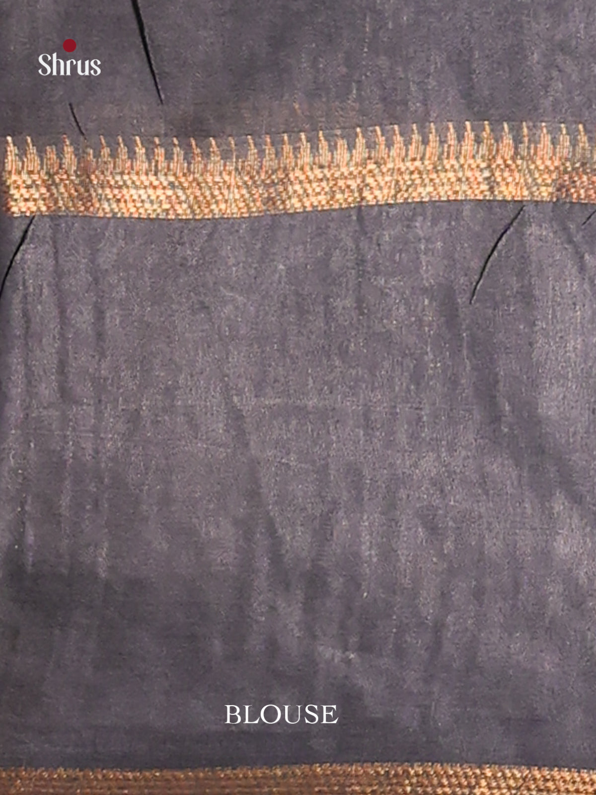 Blue & Grey - Semi Tussar Saree - Shop on Shrus.com