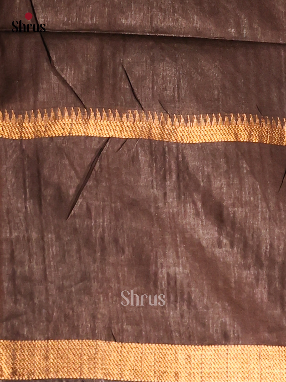 Beige & Brown - Semi Tussar Saree - Shop on Shrus.com