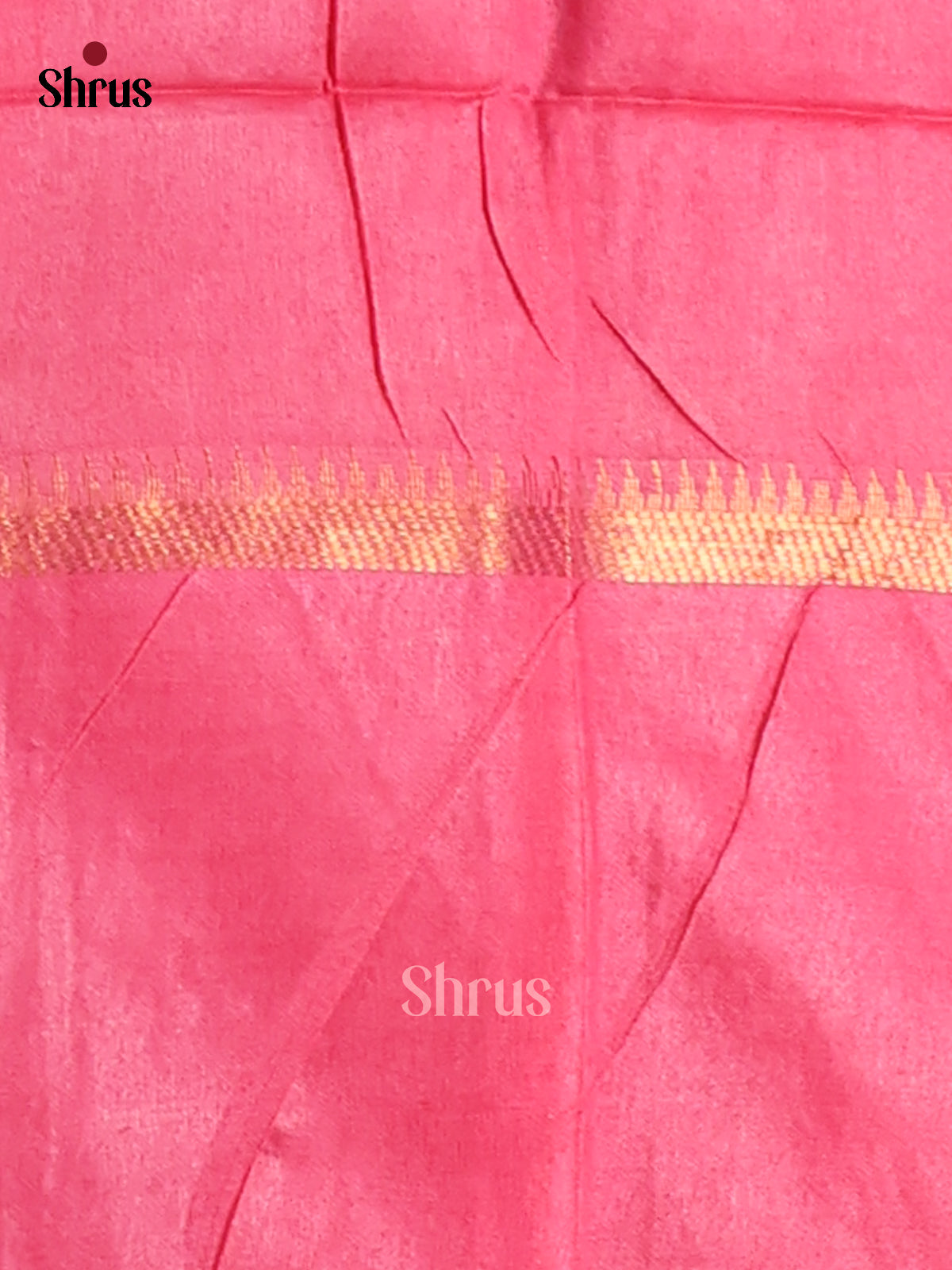 Grey & Pink - Semi Tussar Saree - Shop on Shrus.com