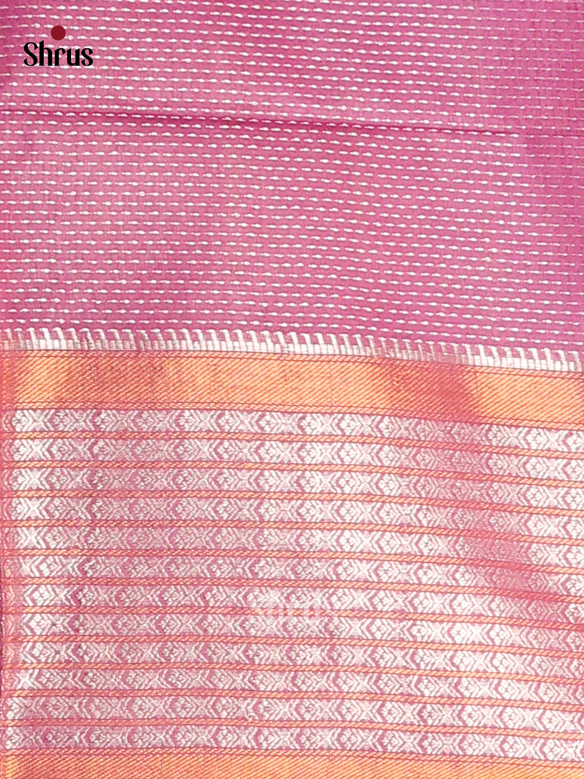Pink - Semi Tussar Saree - Shop on Shrus.com