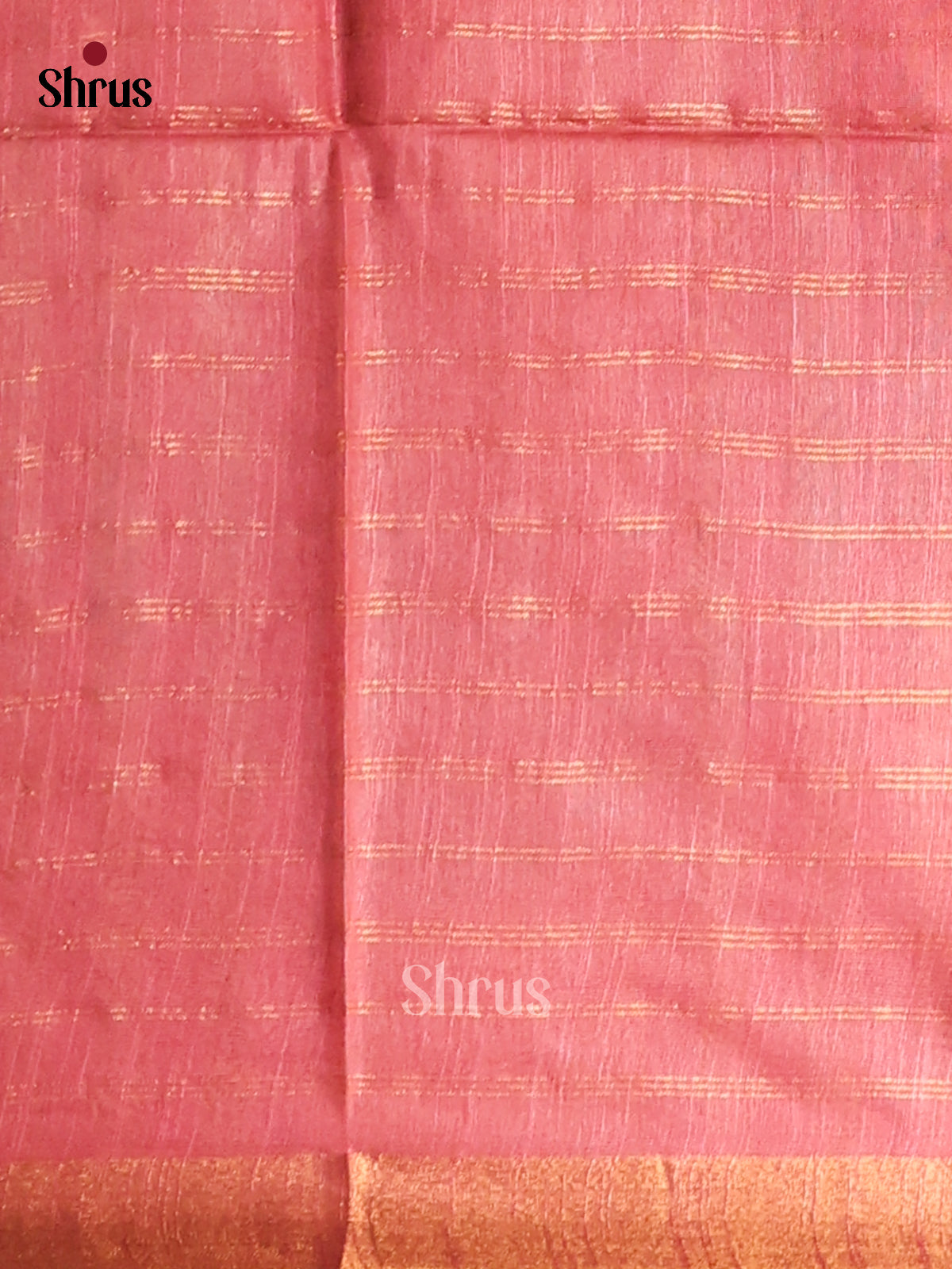 Grey & Orangish Pink - Semi Tussar Saree - Shop on Shrus.com