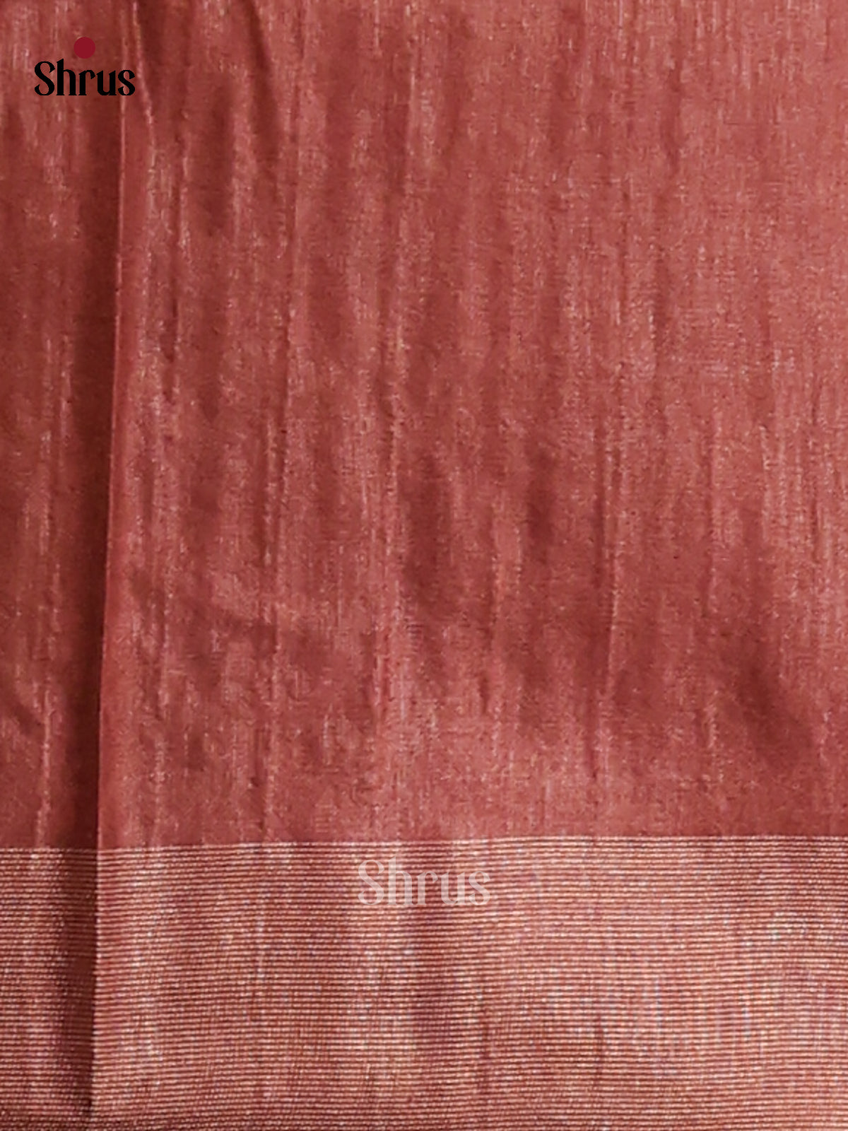 Brown - Semi Tussar Saree - Shop on Shrus.com