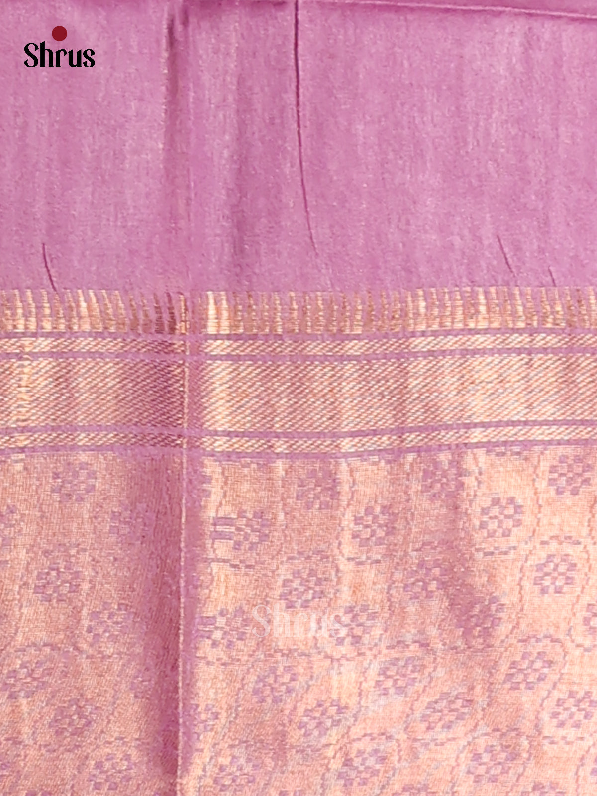 Brown & Purple- Semi Tussar Saree - Shop on Shrus.com