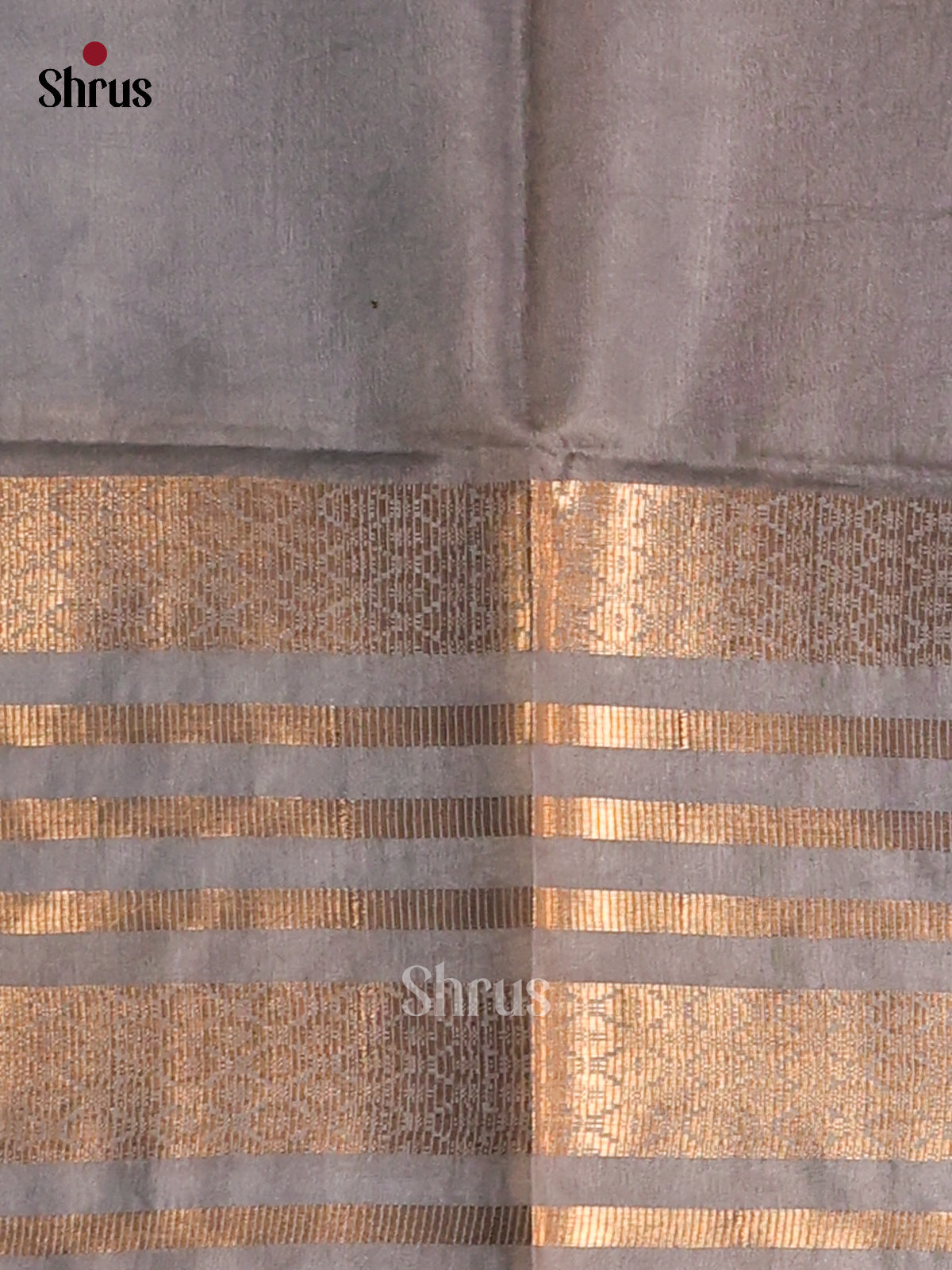 Sky Blue & Grey- Semi Tussar Saree - Shop on Shrus.com