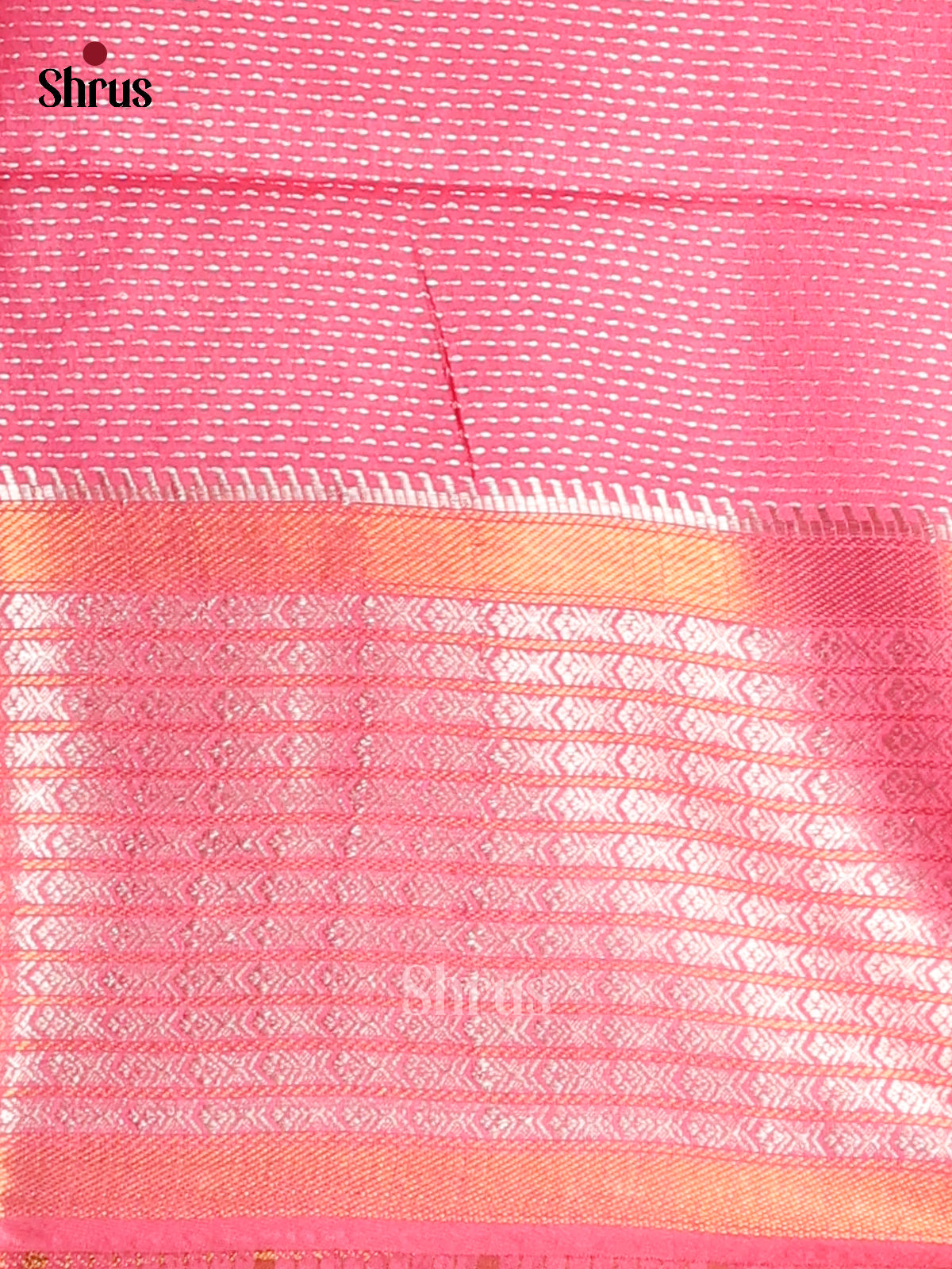 Pink - Semi Tussar Saree - Shop on Shrus.com