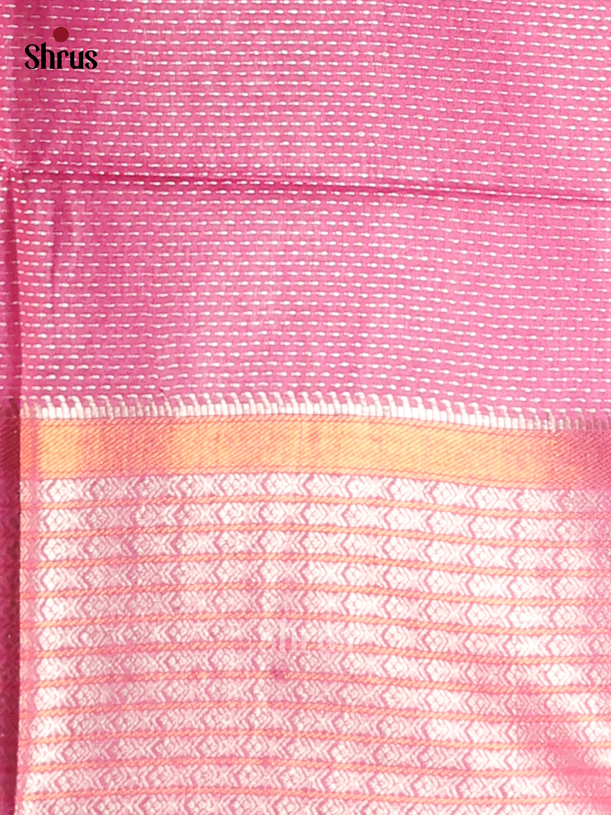 Pink - Semi Tussar Saree - Shop on Shrus.com
