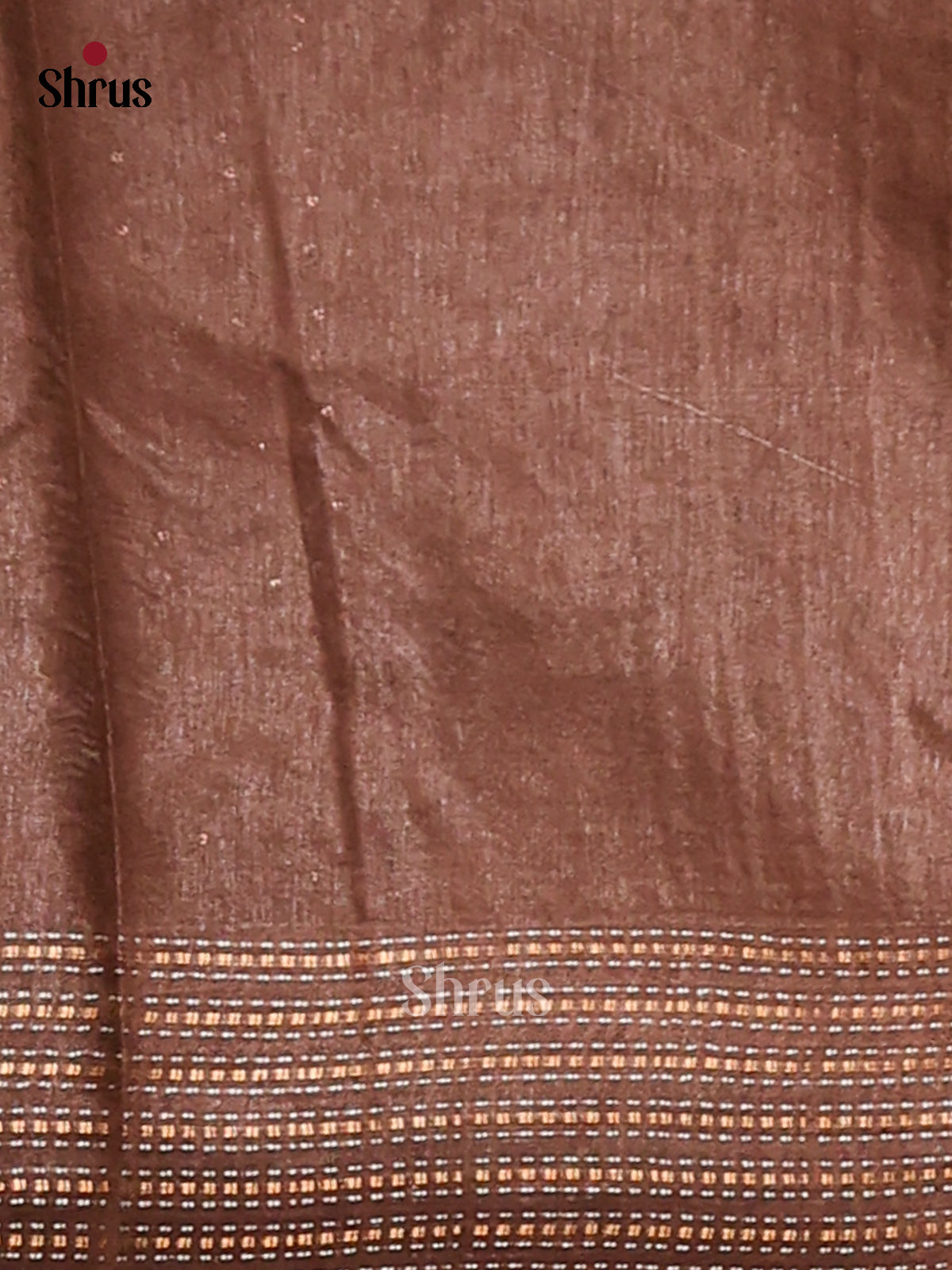Beige & Brown- Semi Tussar Saree - Shop on Shrus.com