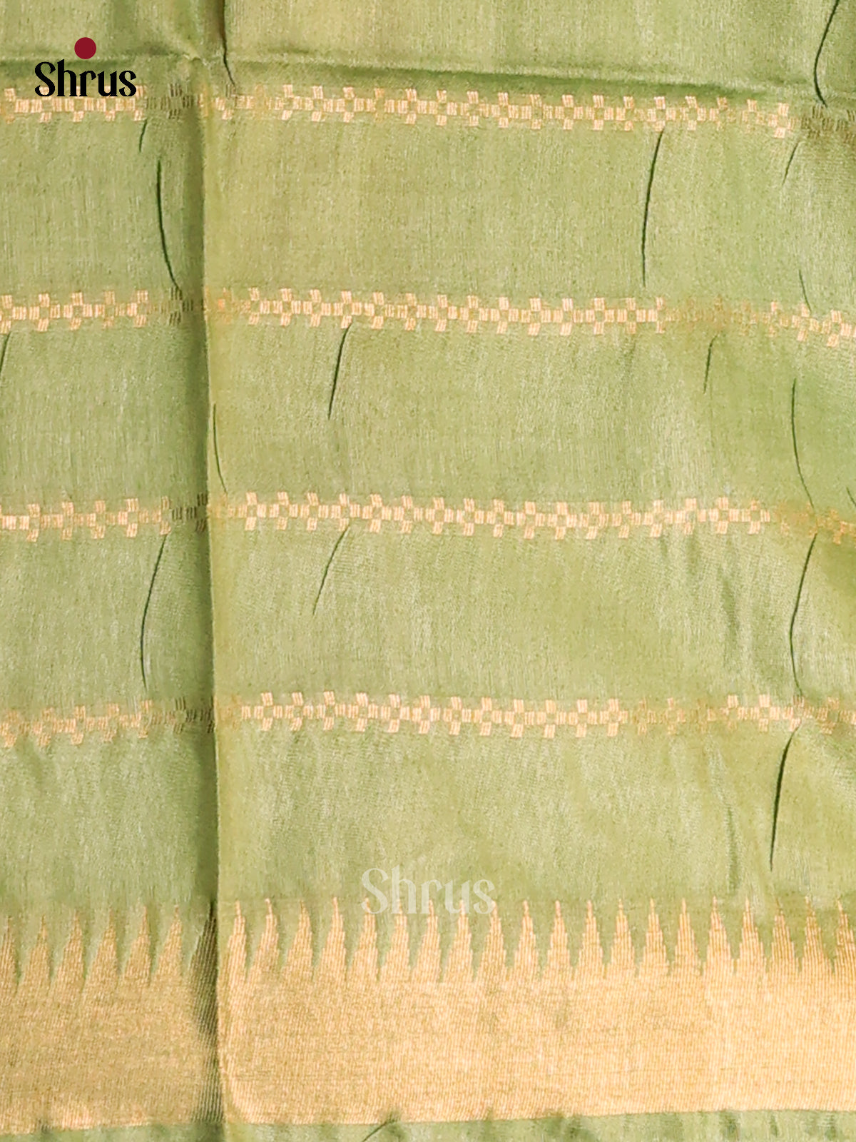 Pink & Green- Semi Tussar Saree - Shop on Shrus.com