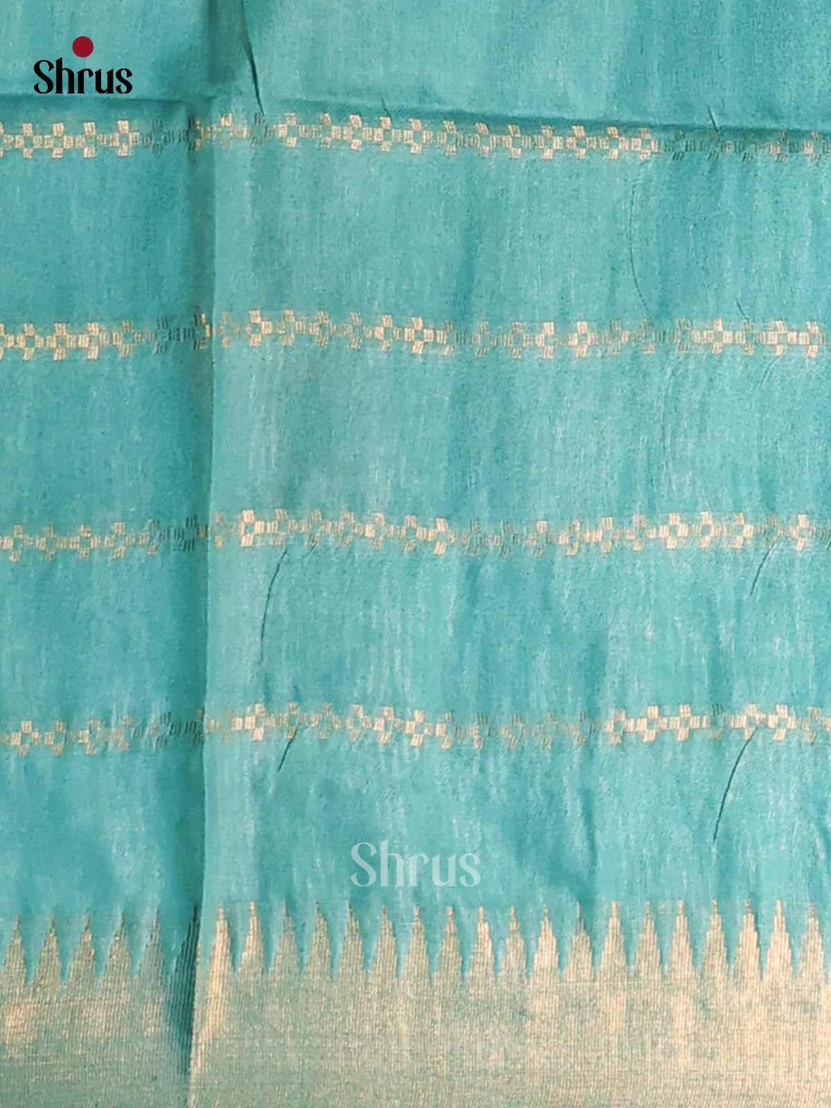 Maroon & Blue- Semi Tussar Saree - Shop on Shrus.com