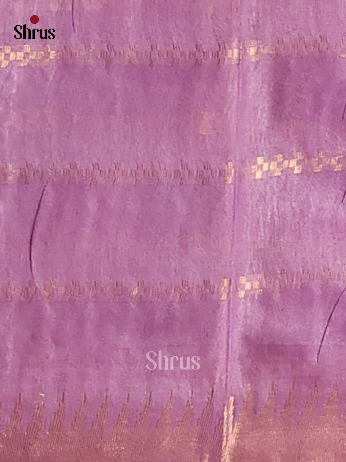 Dark Mustard & purple- Semi Tussar Saree - Shop on Shrus.com