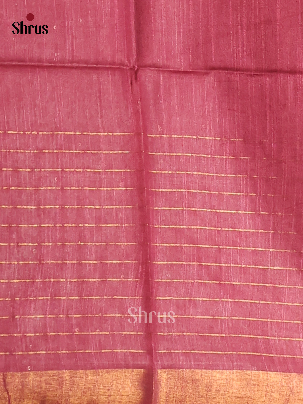 Pista Green & Orangish Pink - Semi Tussar Saree - Shop on Shrus.com