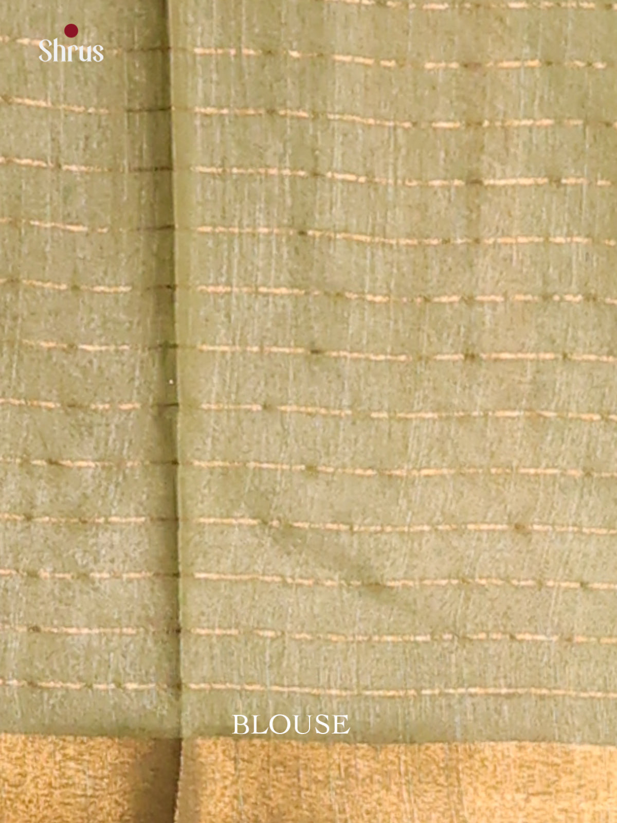 Pastel Blue & Elachi Green - Semi Tussar Saree - Shop on Shrus.com