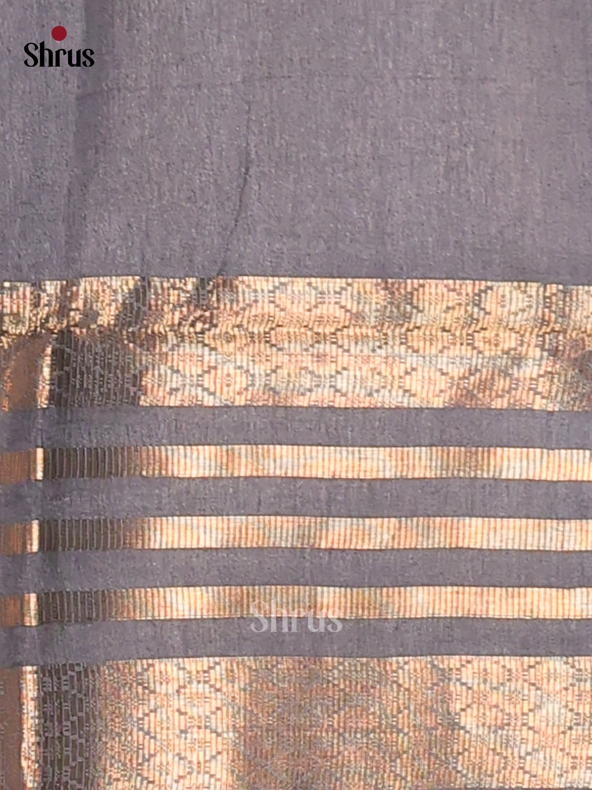 Blue & Grey - Semi Tussar Saree - Shop on Shrus.com