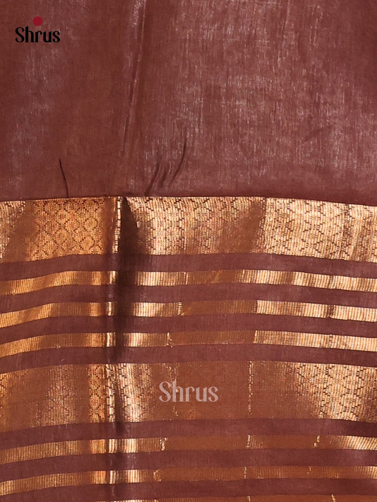 Green & Brown - Semi Tussar Saree - Shop on Shrus.com
