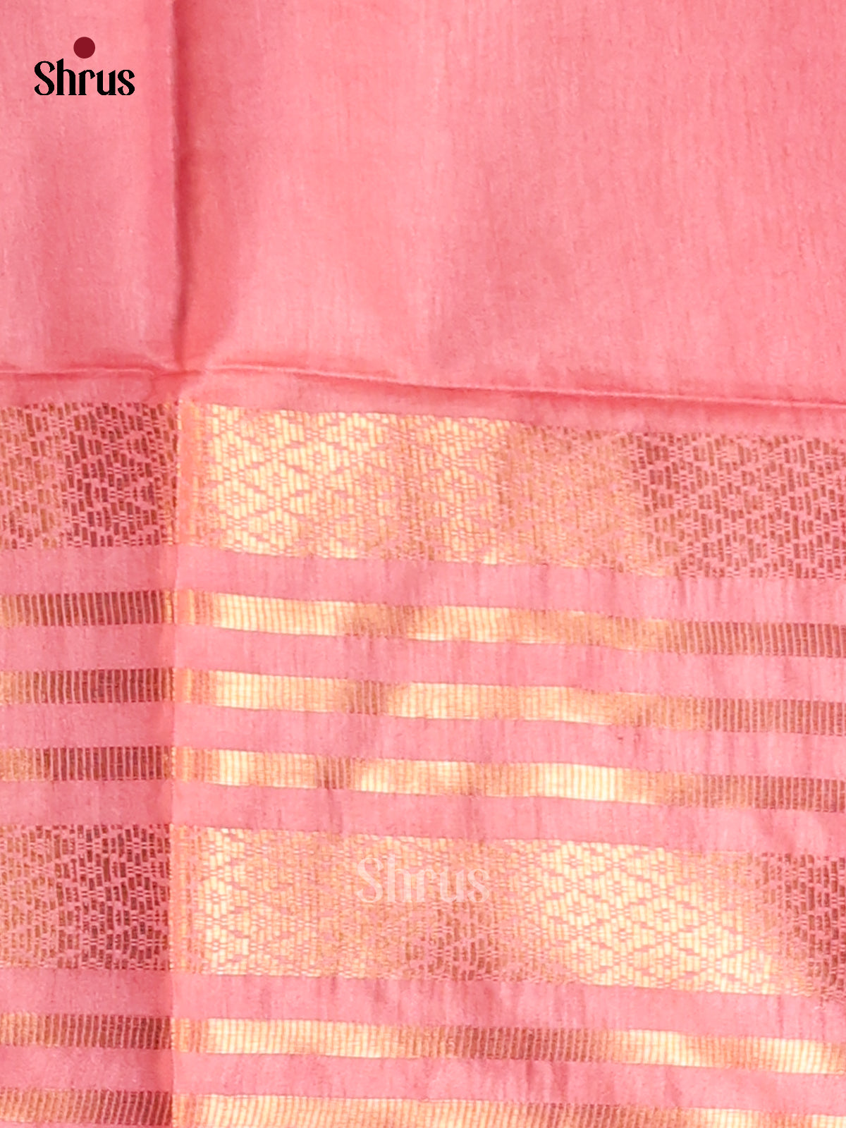 Grey & Pink - Semi Tussar Saree - Shop on Shrus.com