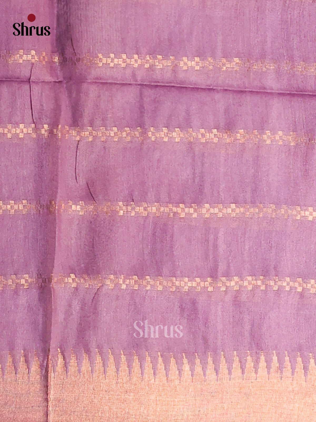 Brown & Purple - Semi Tussar Saree - Shop on Shrus.com