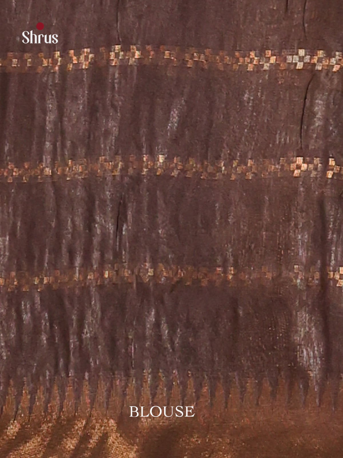 Chikoo & Brown- Semi Tussar Saree - Shop on Shrus.com