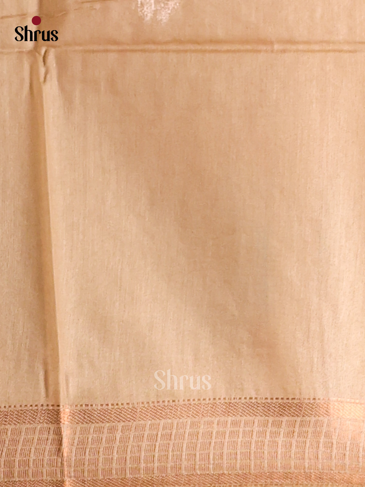 Brown with Cream- Semi Tussar Saree - Shop on Shrus.com