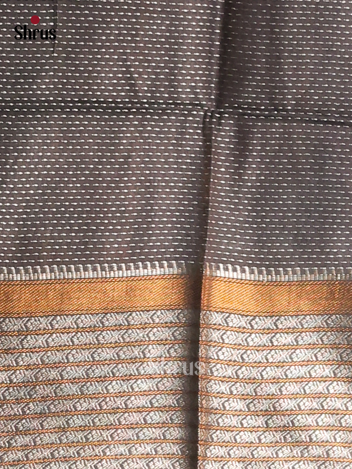 Grey - Semi Tussar Saree - Shop on Shrus.com
