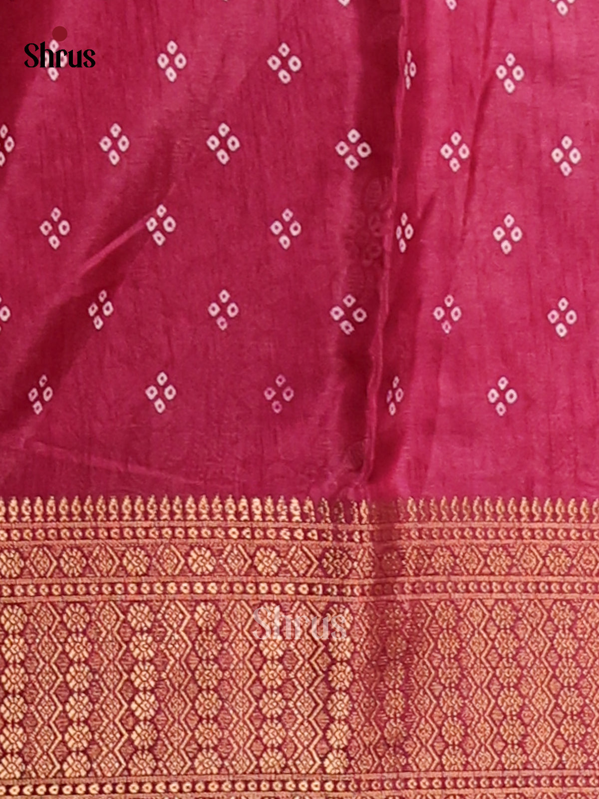 Maroon - Semi Crepe Saree - Shop on Shrus.com