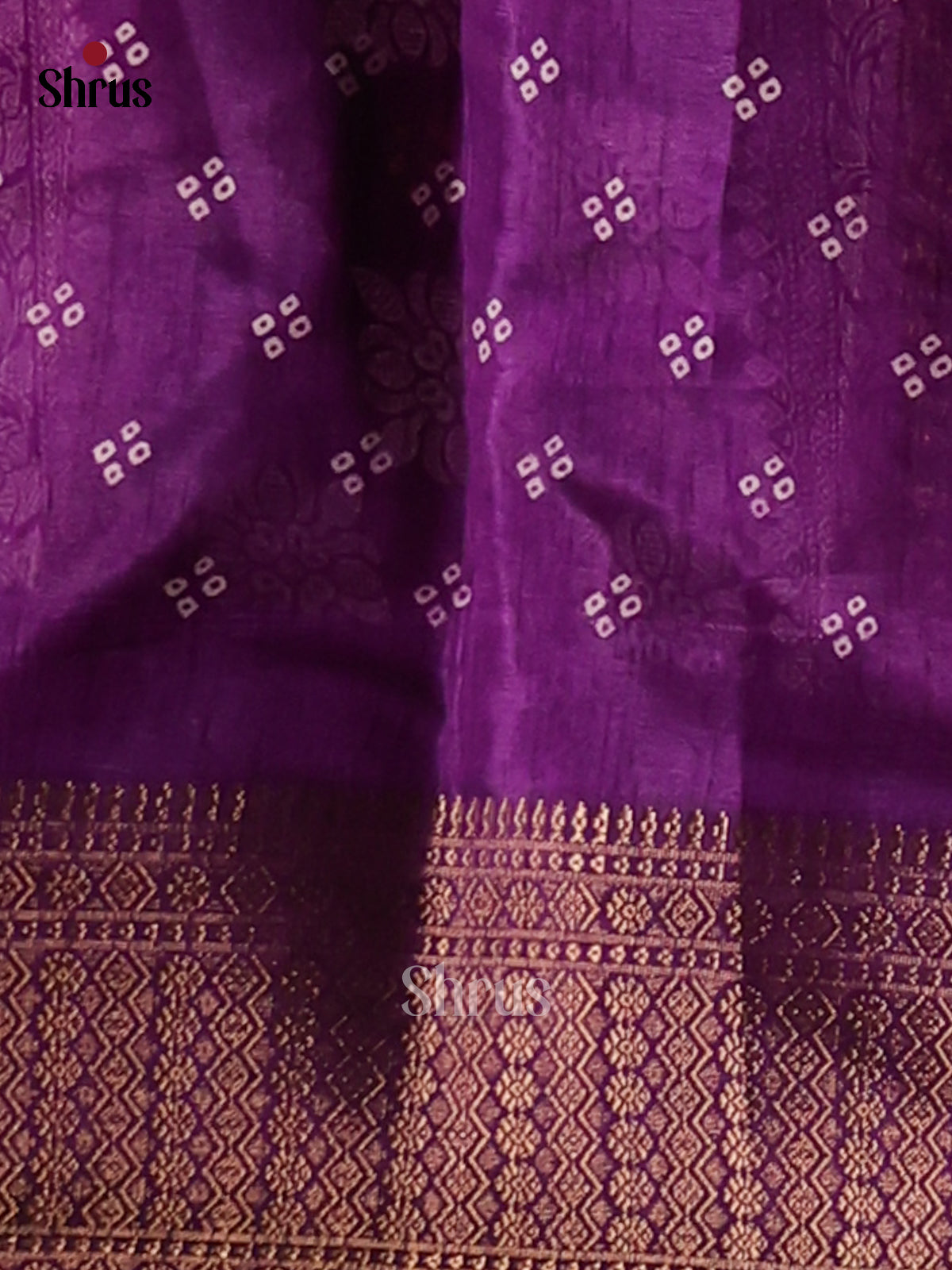Violet - Semi Crepe Saree - Shop on Shrus.com