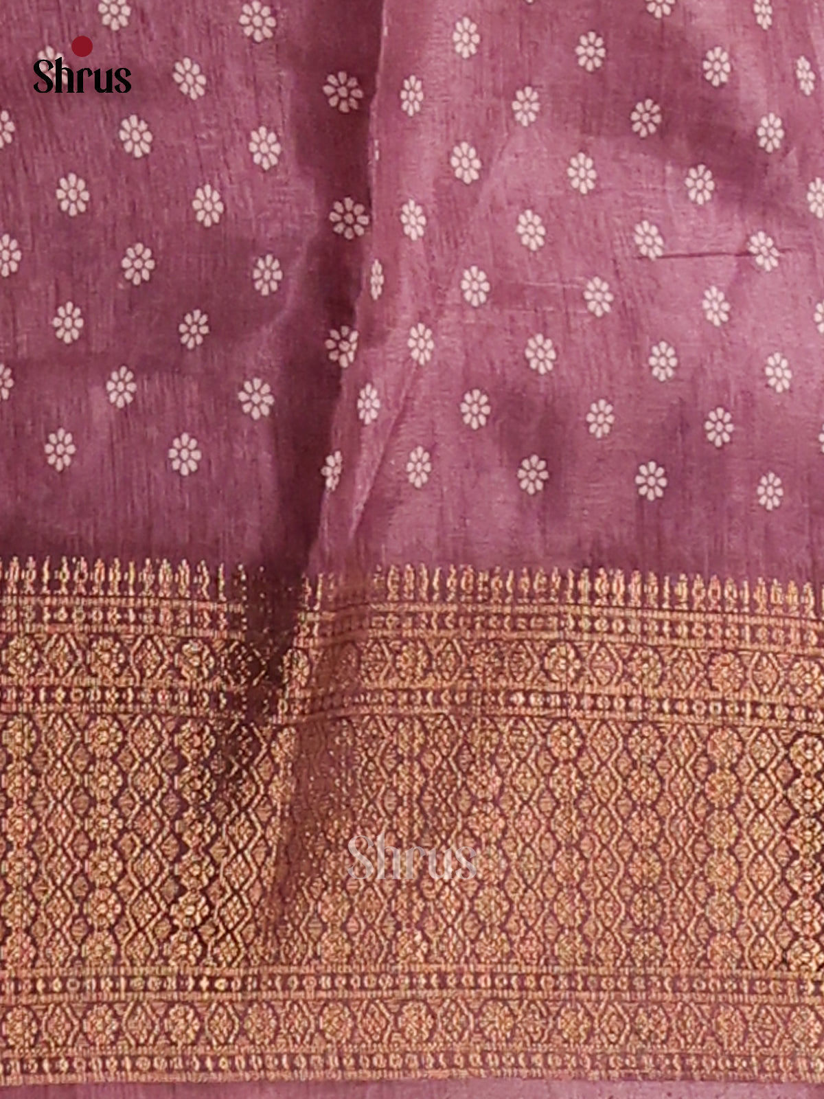 Purple - Semi Crepe Saree - Shop on Shrus.com