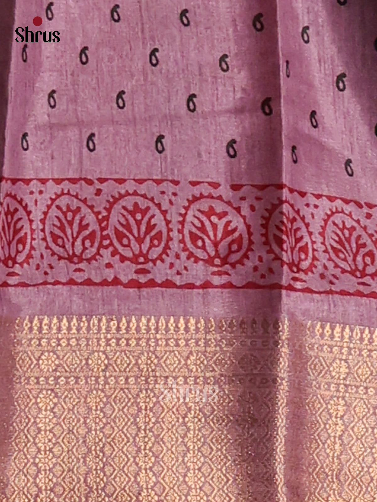 Purple - Semi Crepe Saree - Shop on Shrus.com