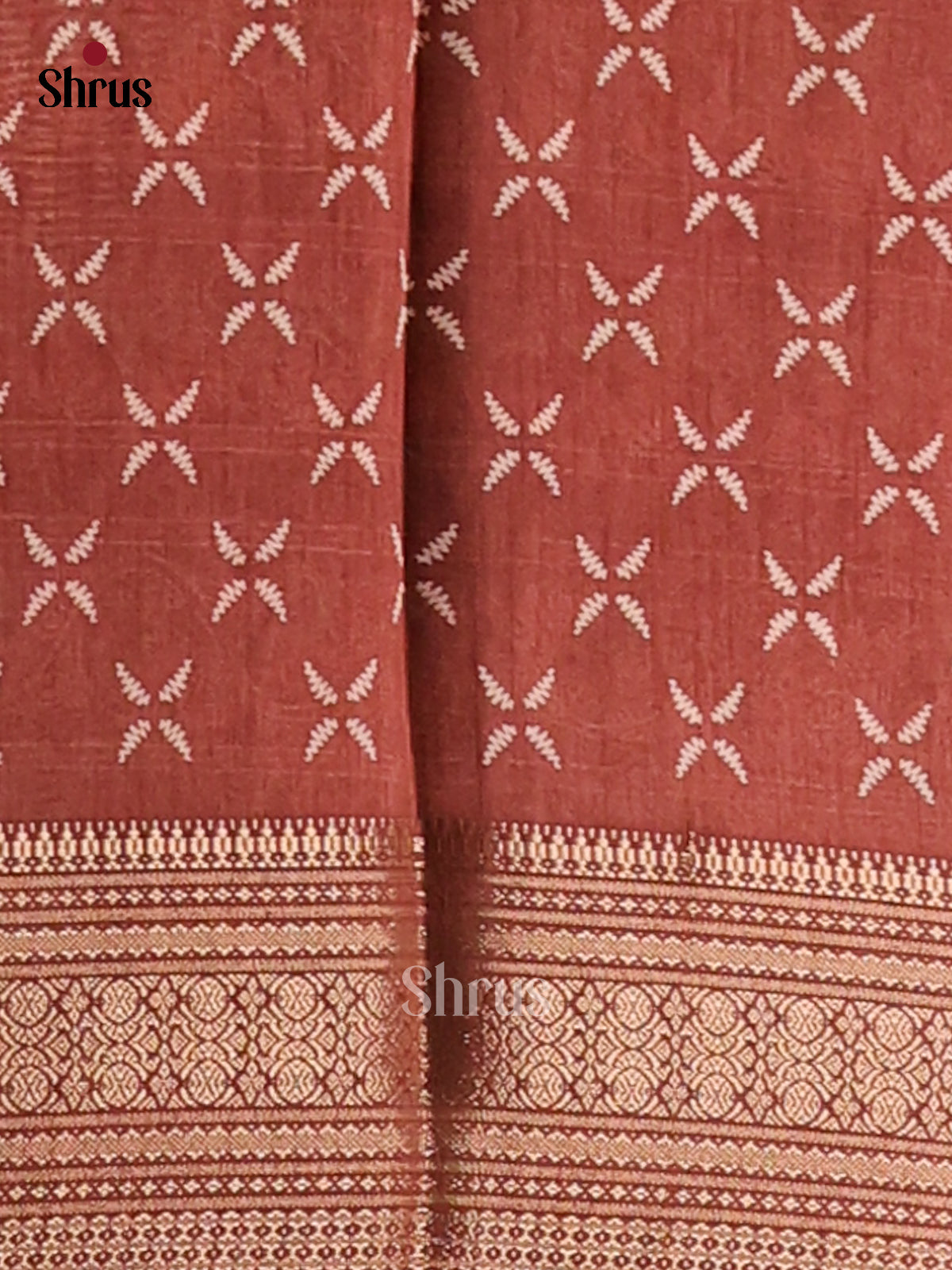 Brown - Semi Crepe Saree - Shop on Shrus.com
