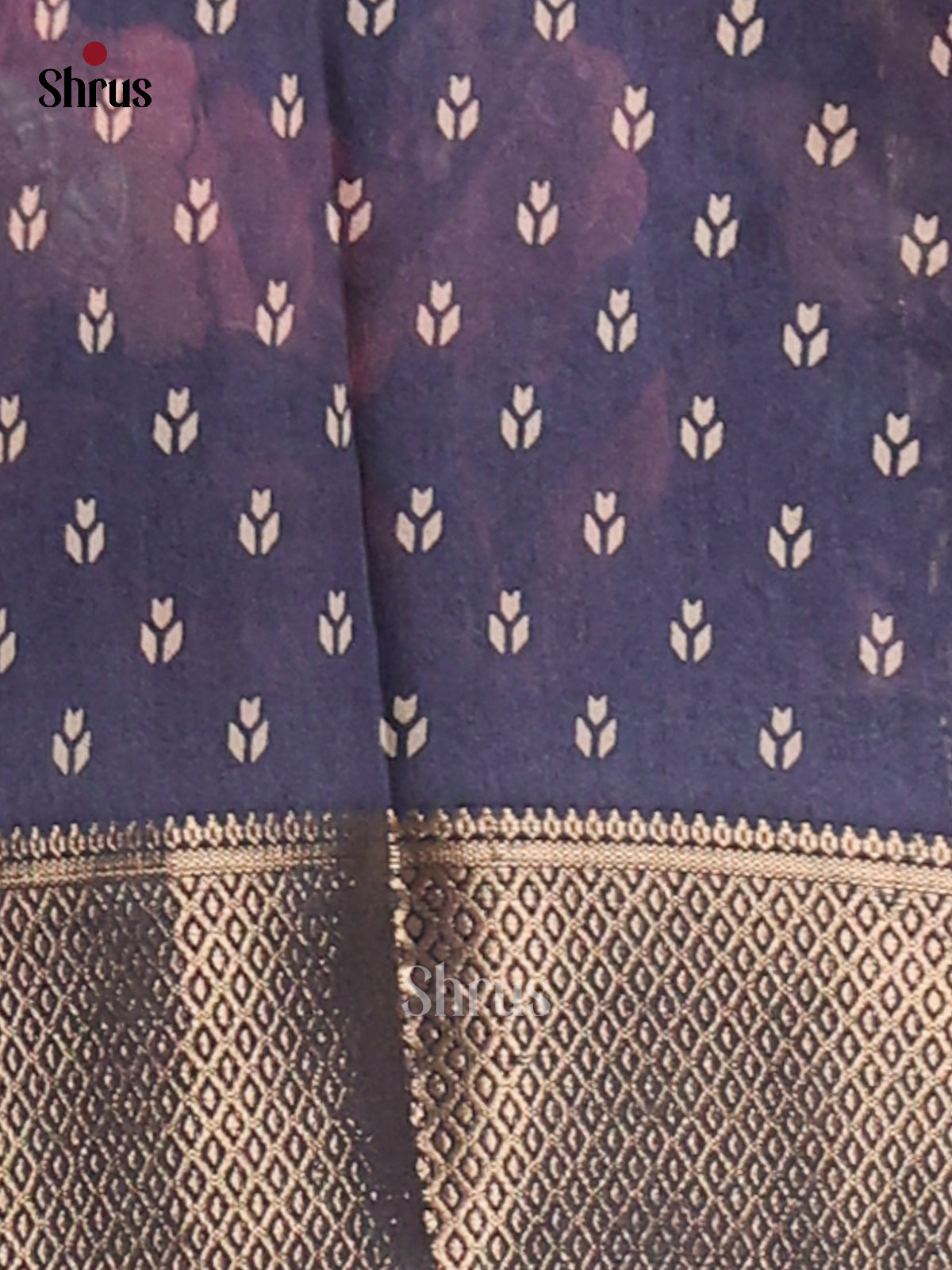 Blue - Semi Crepe Saree - Shop on Shrus.com