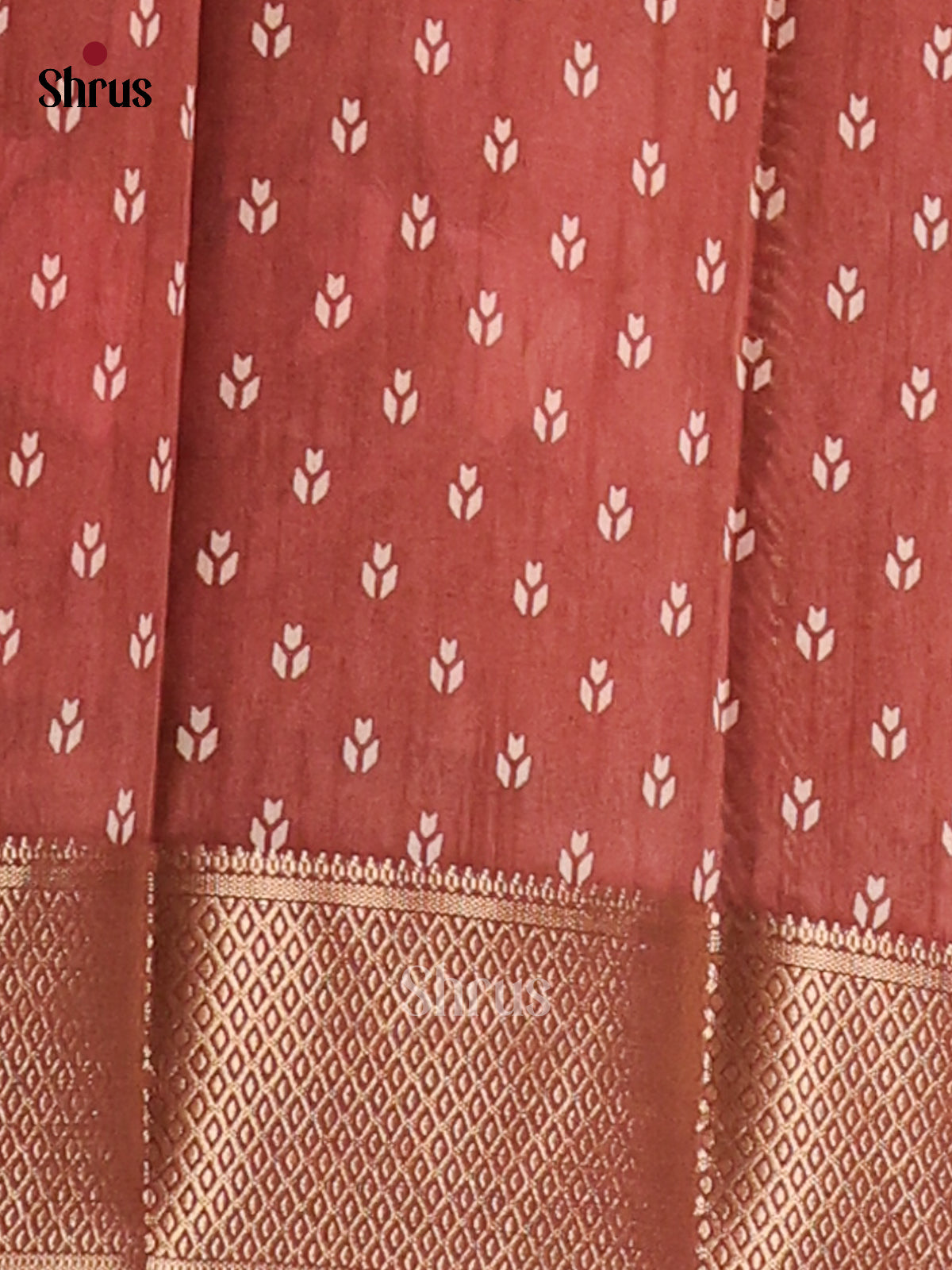 Brown - Semi Crepe Saree - Shop on Shrus.com