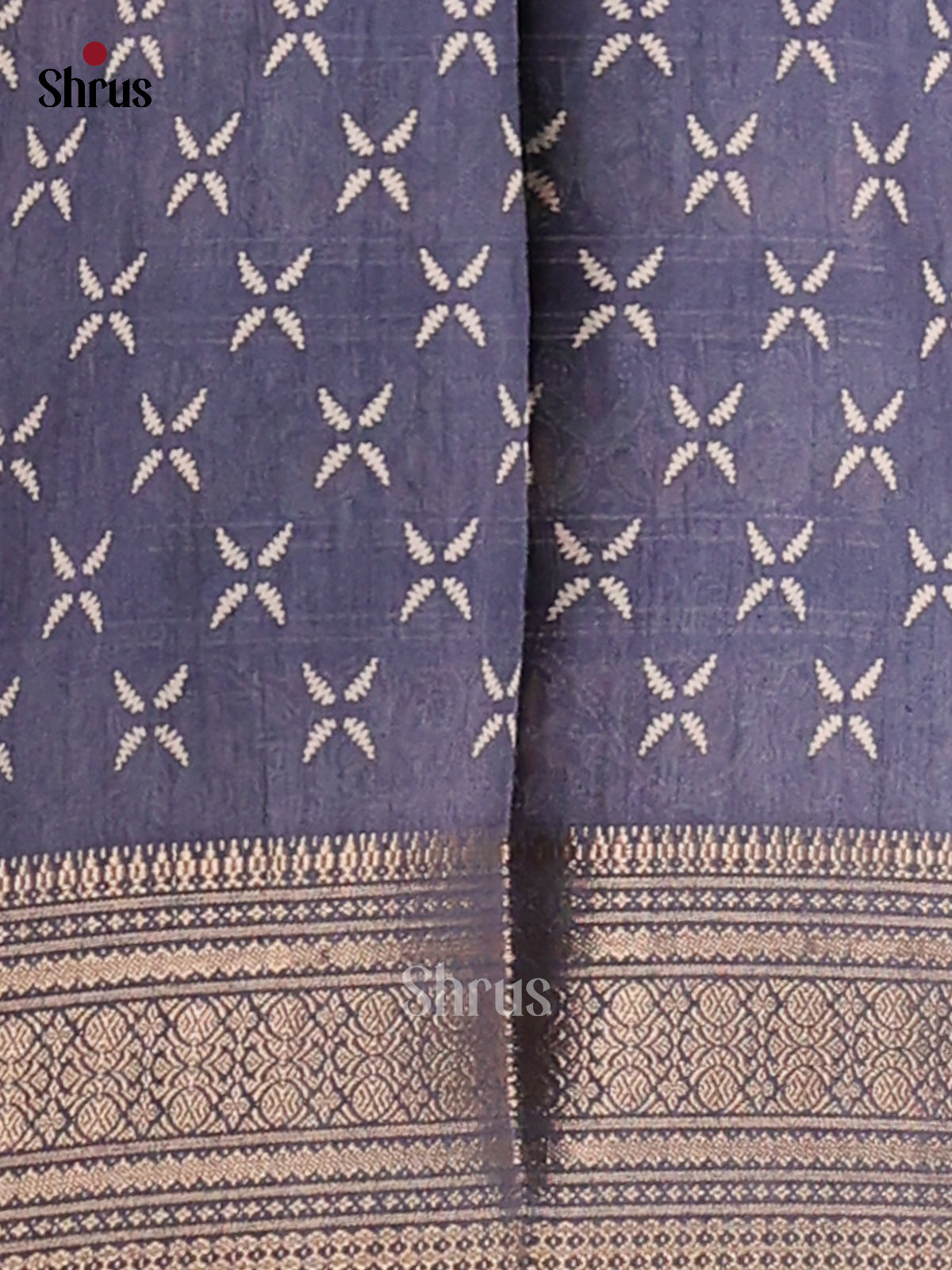 Blue(Single Tone) - Semi Crepe Saree - Shop on Shrus.com