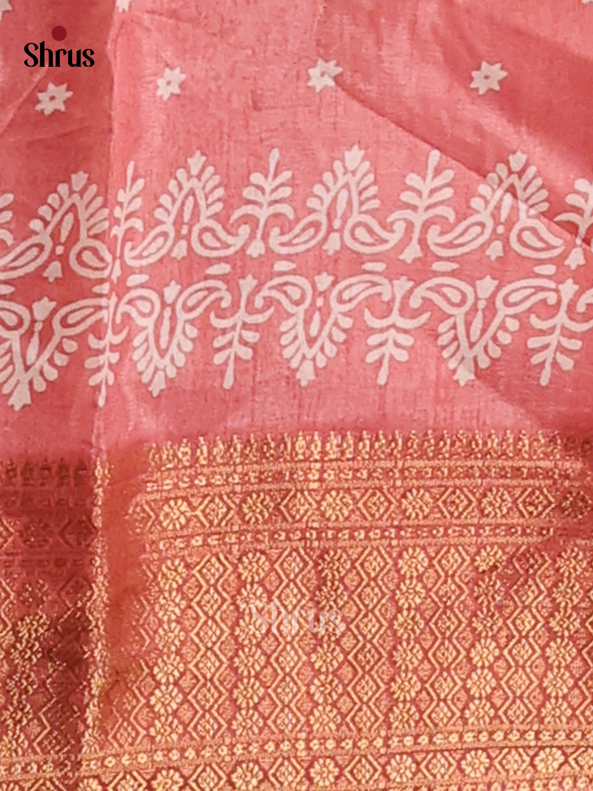 Pink - Semi Crepe Saree - Shop on Shrus.com