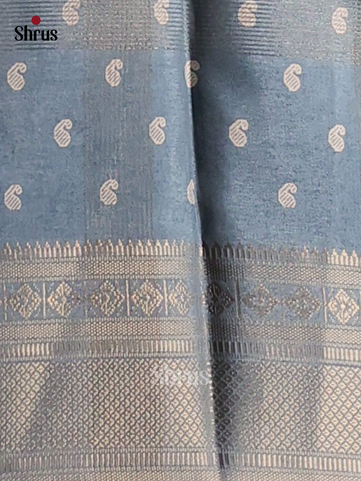Blue - Semi Crepe Saree - Shop on Shrus.com